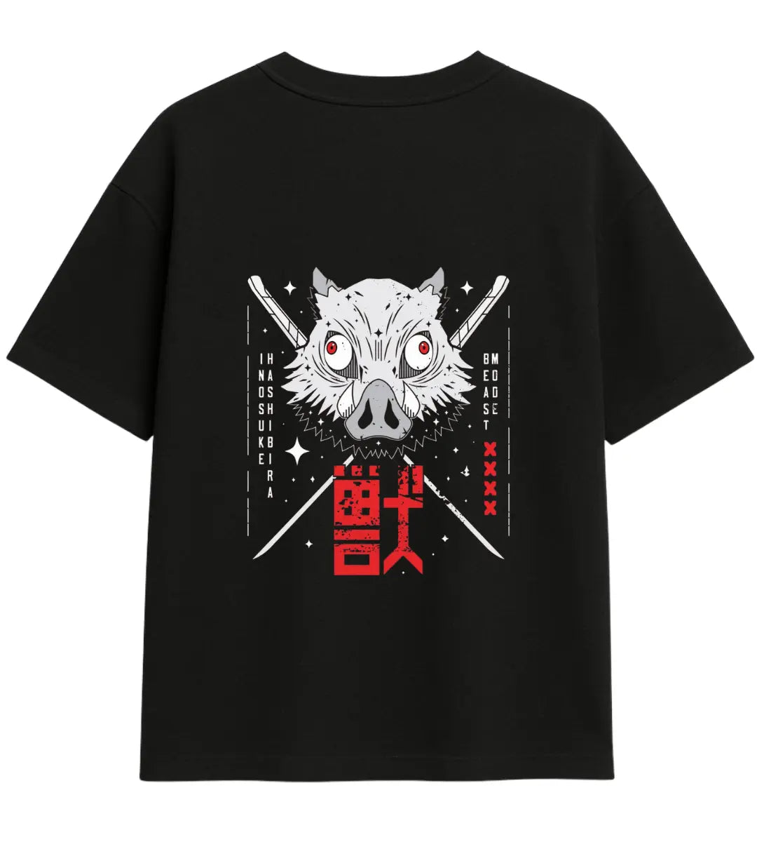Inosuke Boar Mask Oversize T-Shirt Lorinfo
