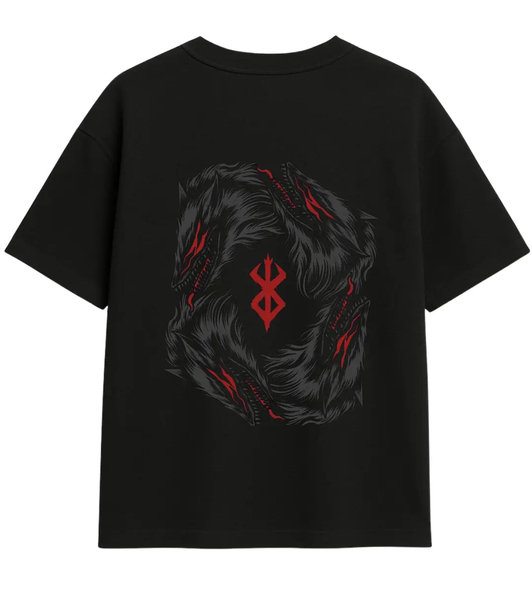 Wolf Rune Oversize T-Shirt Lorinfo
