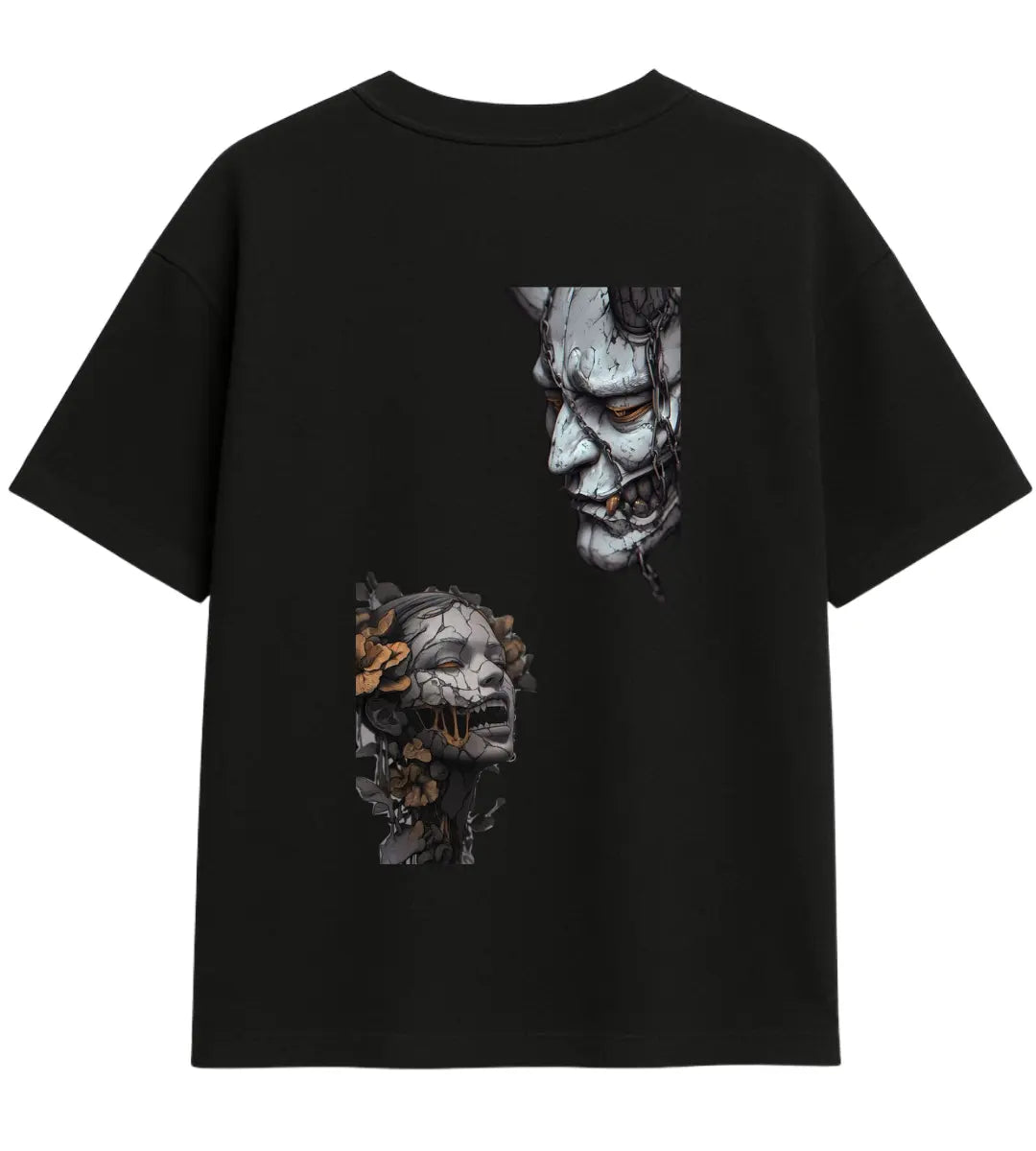 Broken Masks Oversize T-Shirt Lorinfo