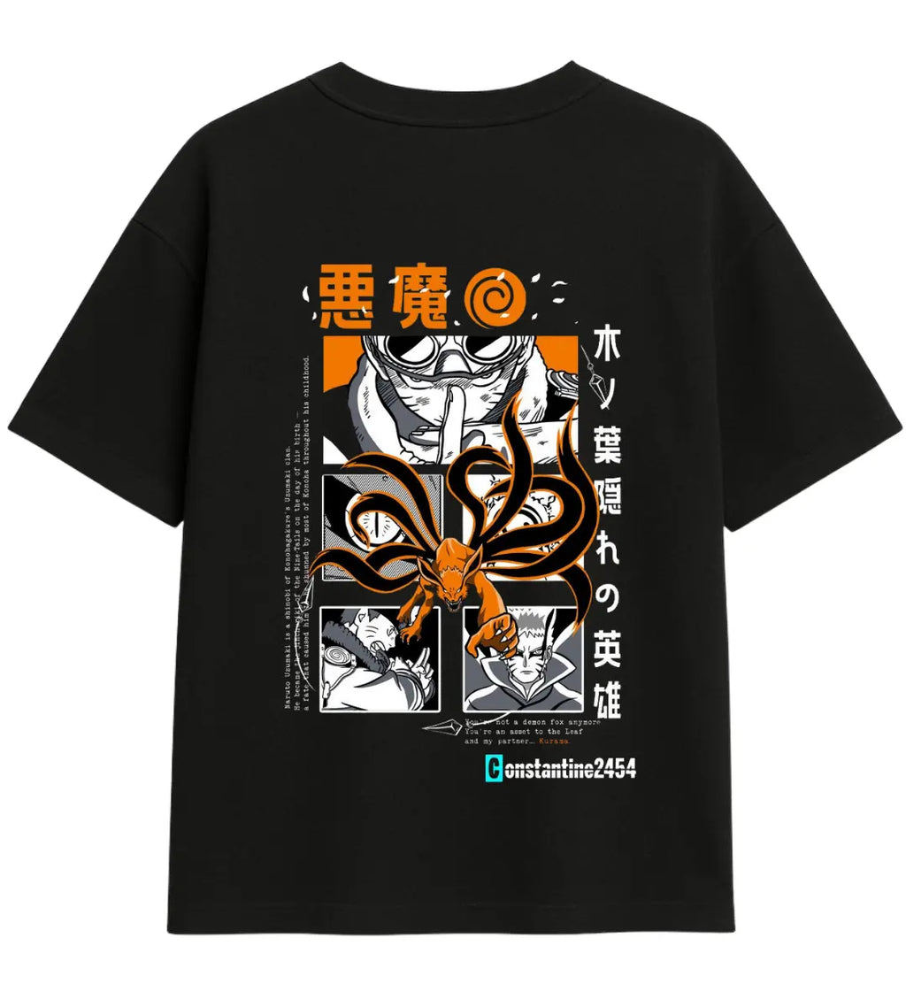 Demon Fox Oversize T-Shirt Lorinfo