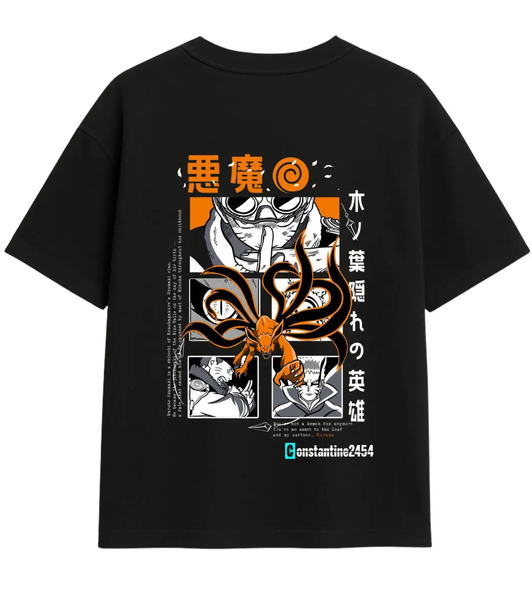 Demon Fox Oversize T-Shirt Lorinfo