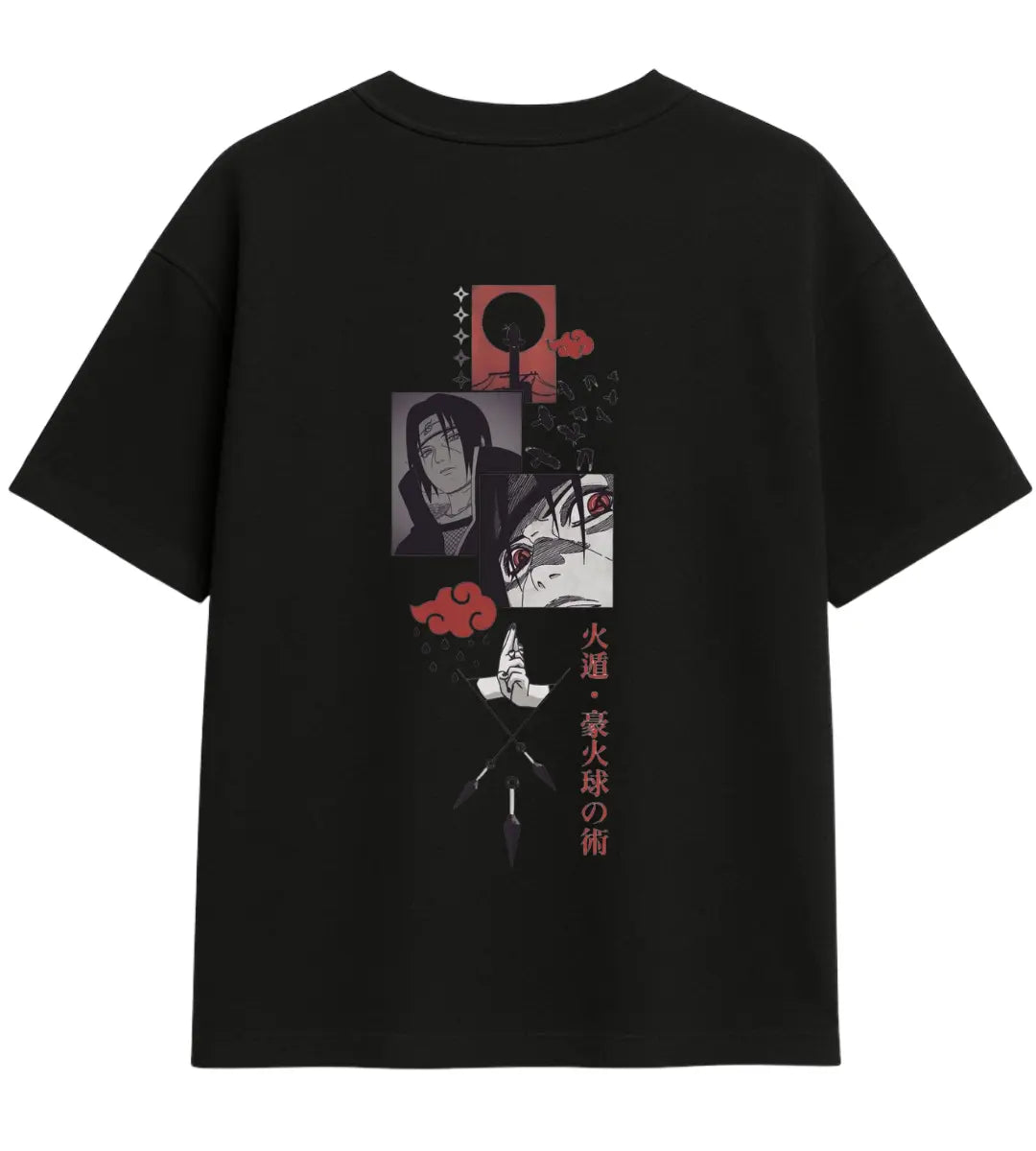 Crimson Shadows Oversize T-Shirt Lorinfo