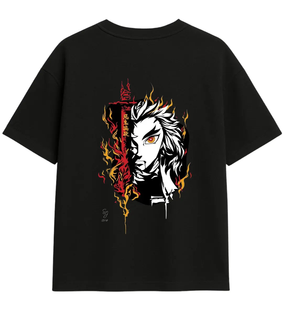 Ashen Flame Oversize T-Shirt Lorinfo