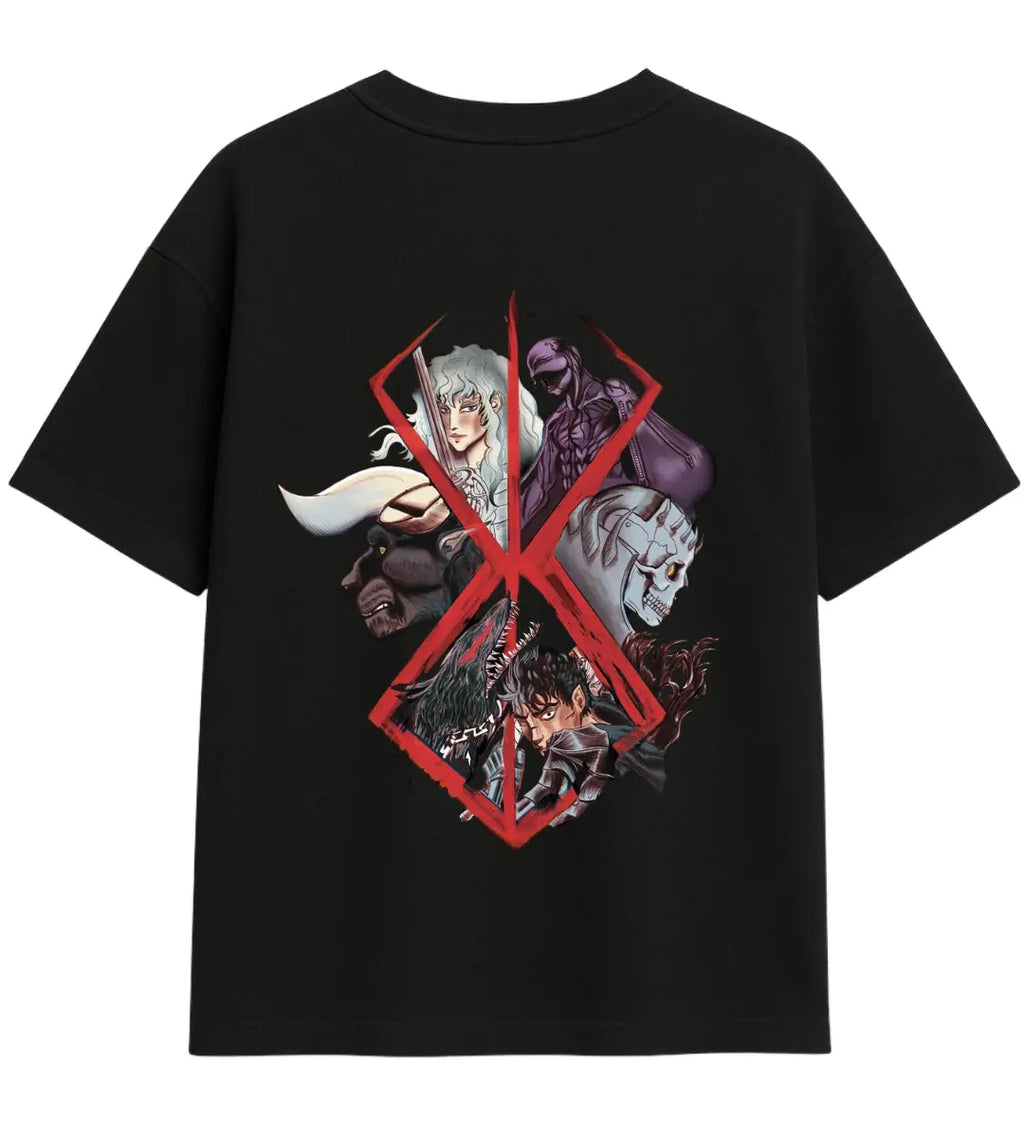 Crimson Eclipse Oversize T-Shirt Lorinfo
