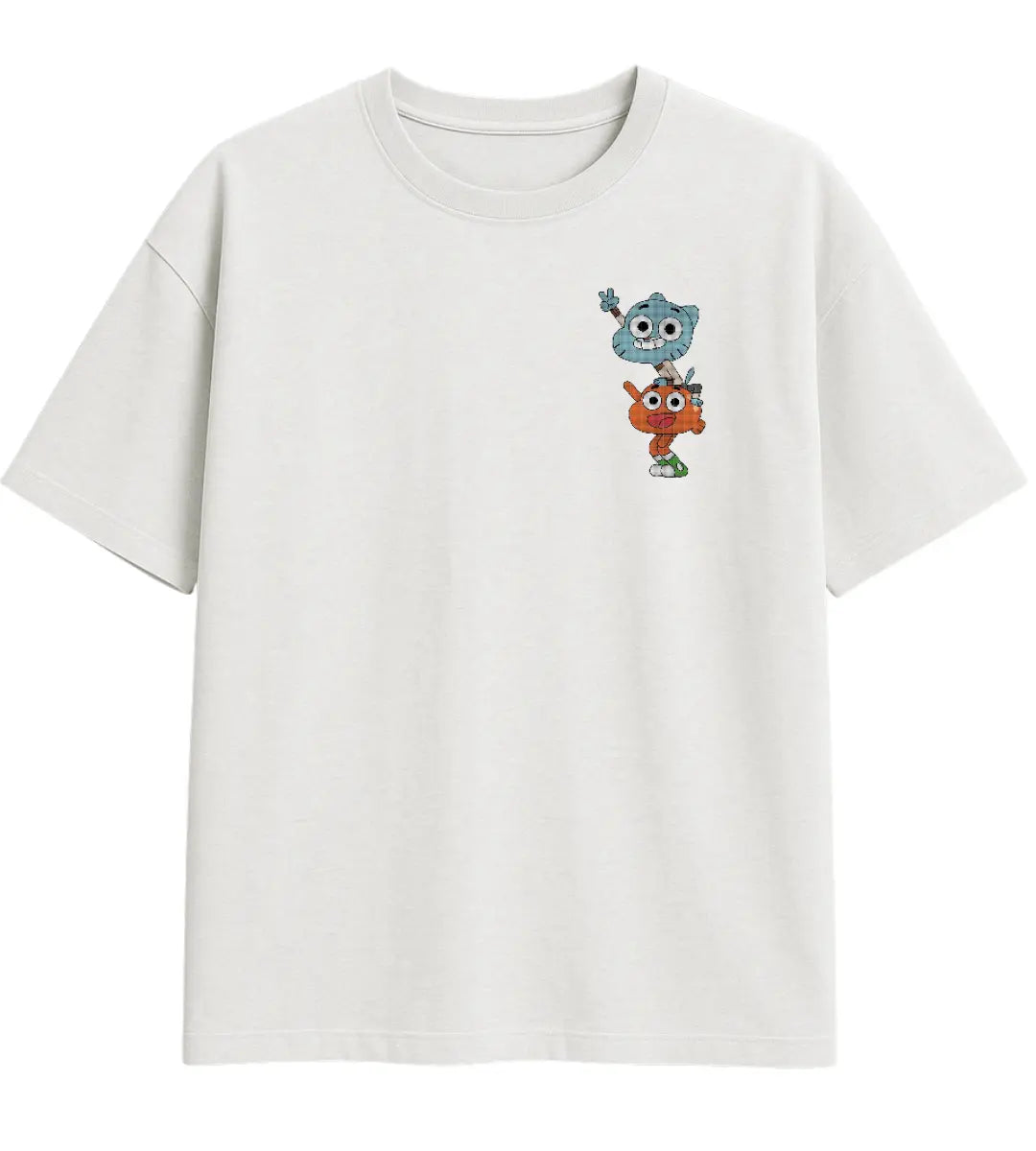 Pixel Gumball & Darwin Oversize T-Shirt Lorinfo