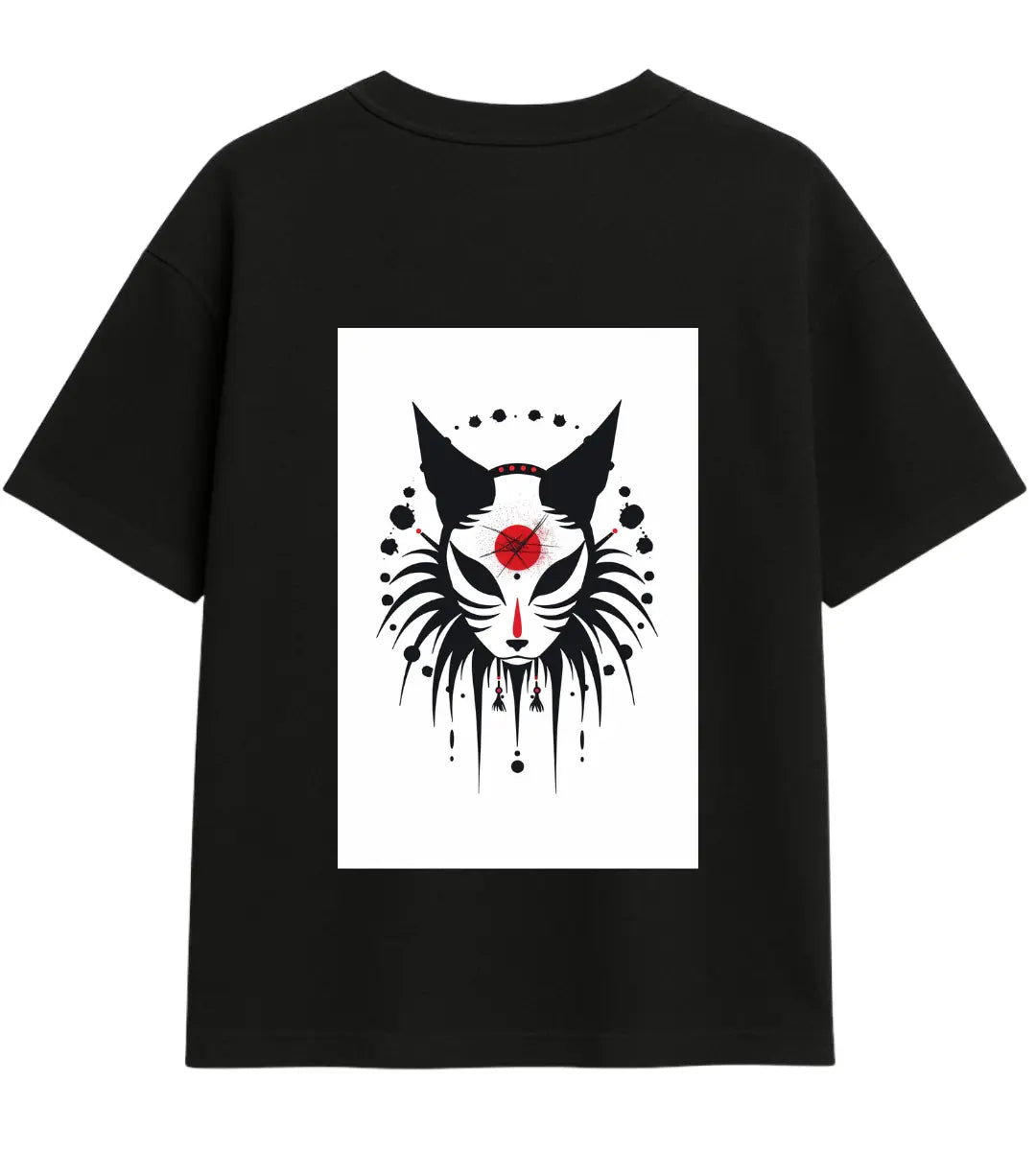 Blood Moon Kitsune Oversize T-Shirt Lorinfo