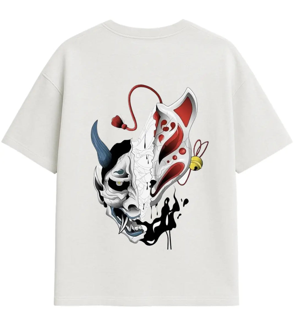 Oni & Kitsune Oversize T-Shirt Lorinfo