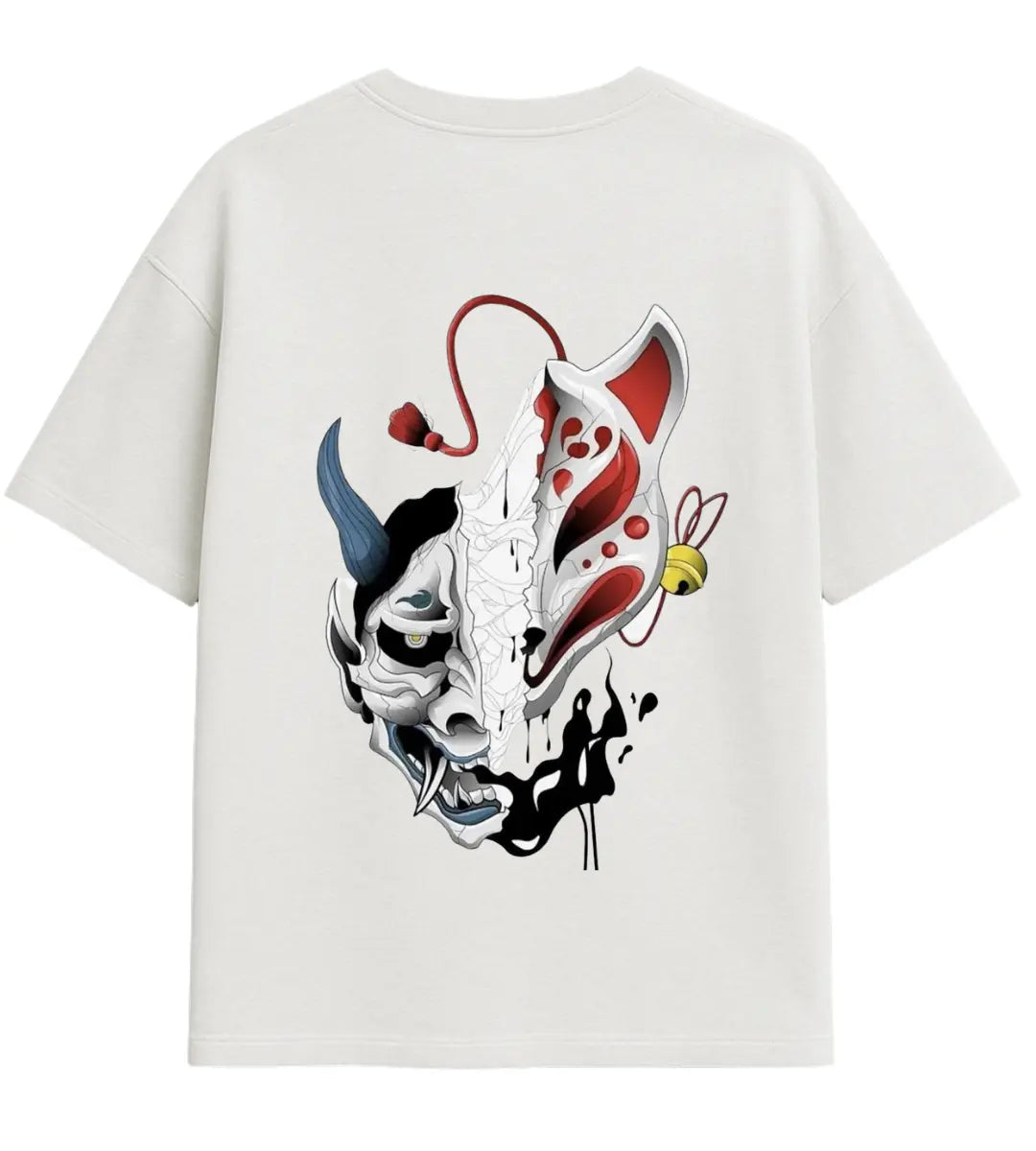 Oni & Kitsune Oversize T-Shirt Lorinfo
