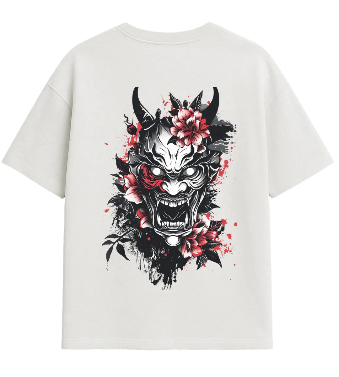 Bloody Blossom Oni Oversize T-Shirt Lorinfo