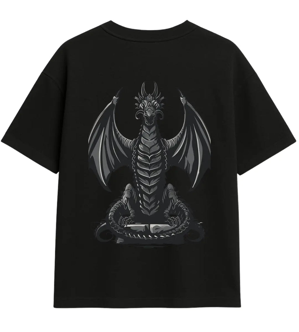 Dark Guardian Dragon Oversize T-Shirt Lorinfo
