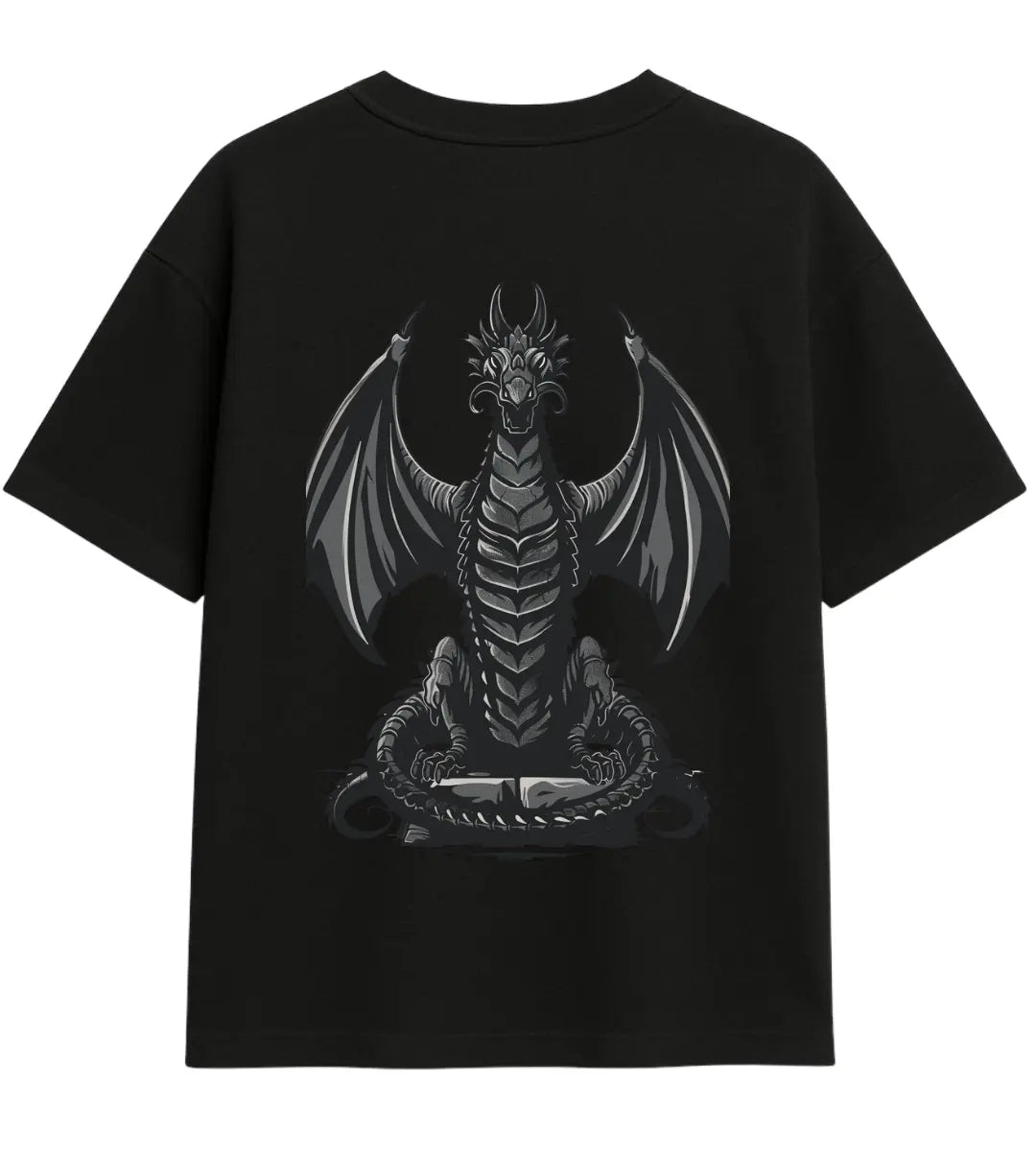 Dark Guardian Dragon Oversize T-Shirt Lorinfo