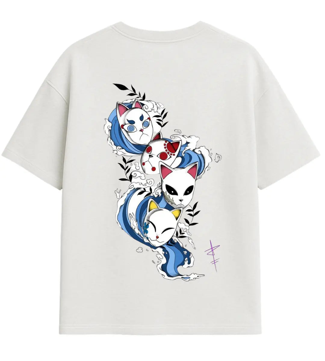 Kitsune Flow Oversize T-Shirt Lorinfo