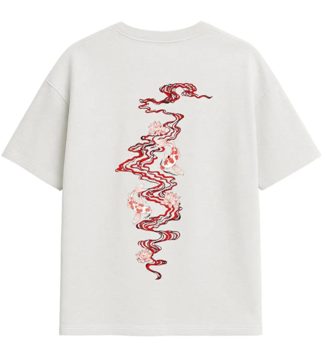 Koi Stream Oversize T-Shirt Lorinfo