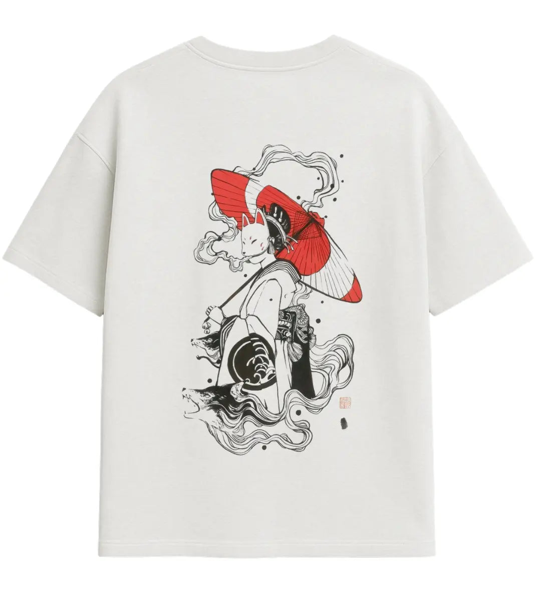 Kitsune’nin Gölgesi Oversize T-Shirt Lorinfo