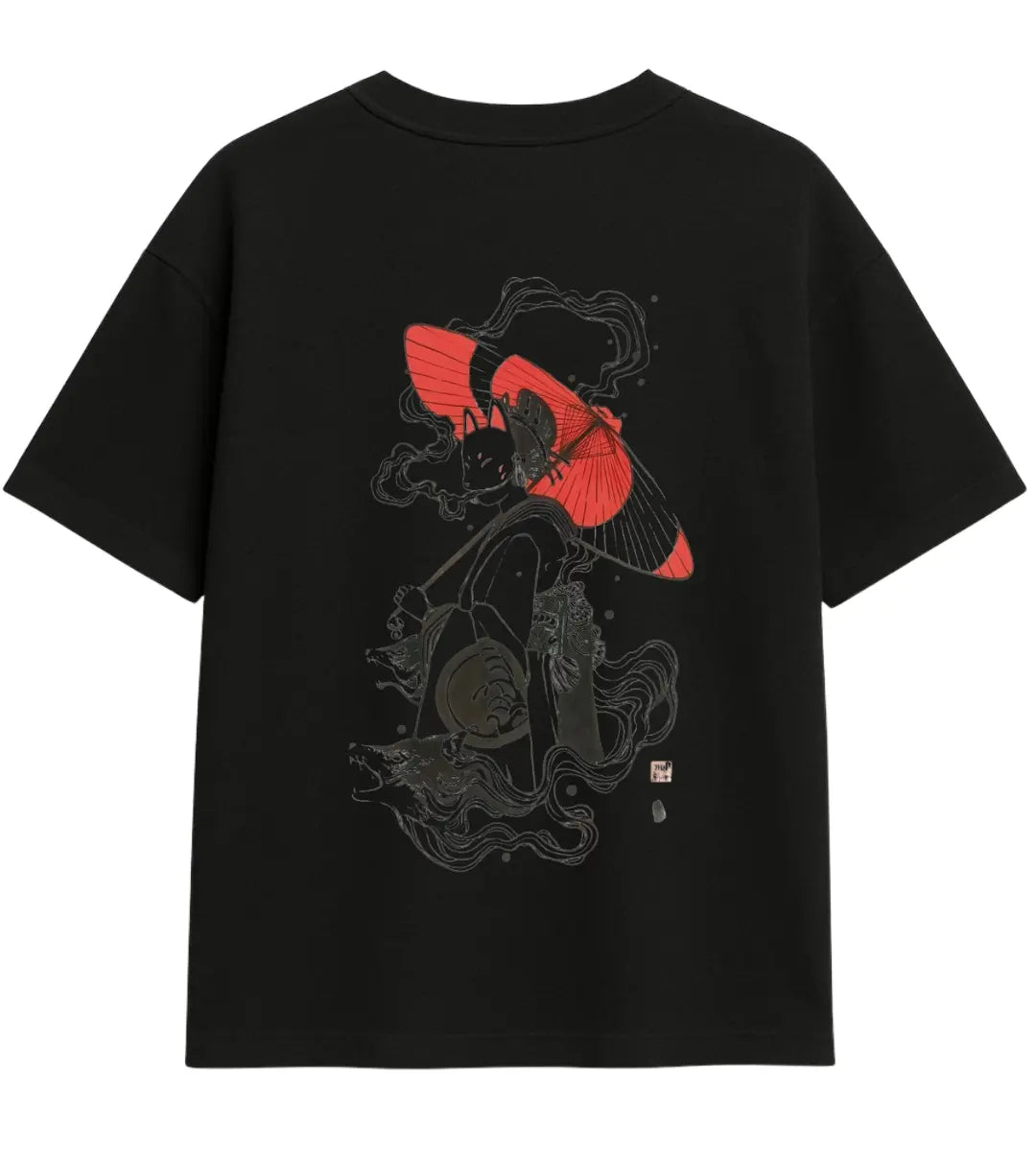 Kitsune’nin Gölgesi Oversize T-Shirt Lorinfo