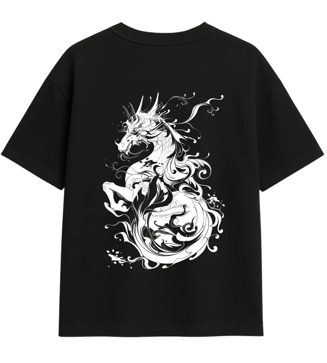 Ink Flow Kirin Oversize T-Shirt Lorinfo