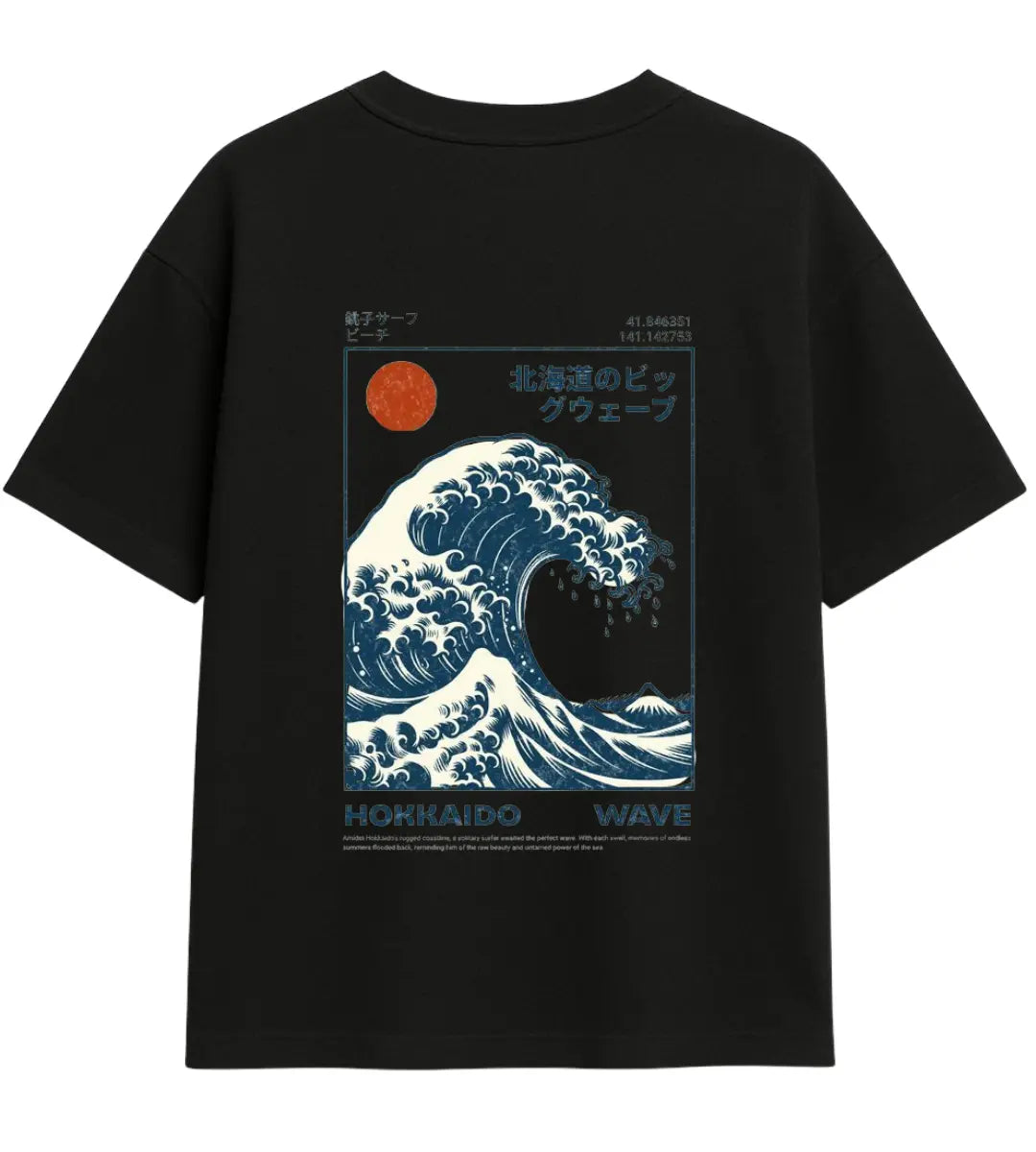 Hokkaido Wave Oversize T-Shirt Lorinfo