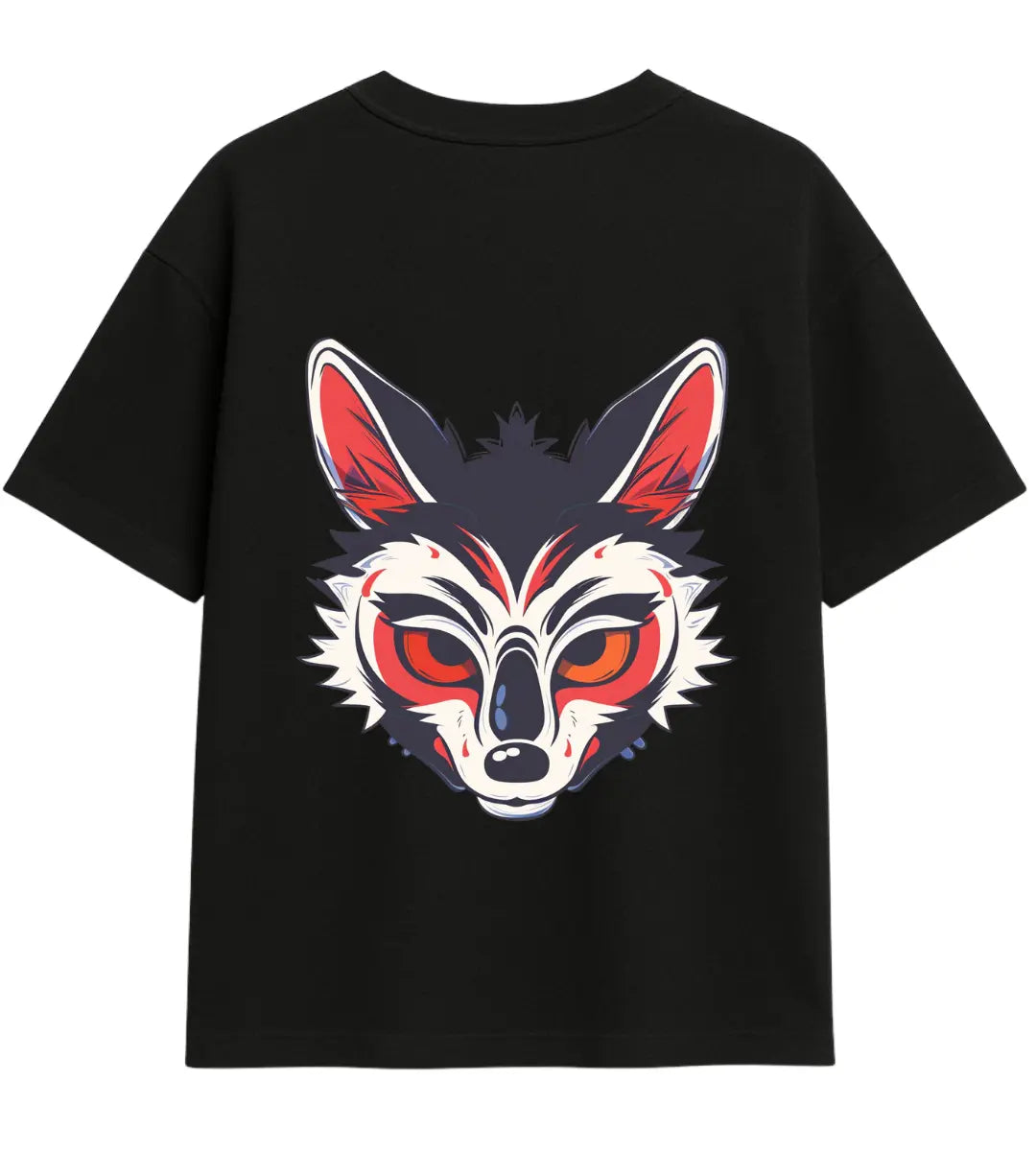 Ateş Göz Kitsune Oversize T-Shirt Lorinfo