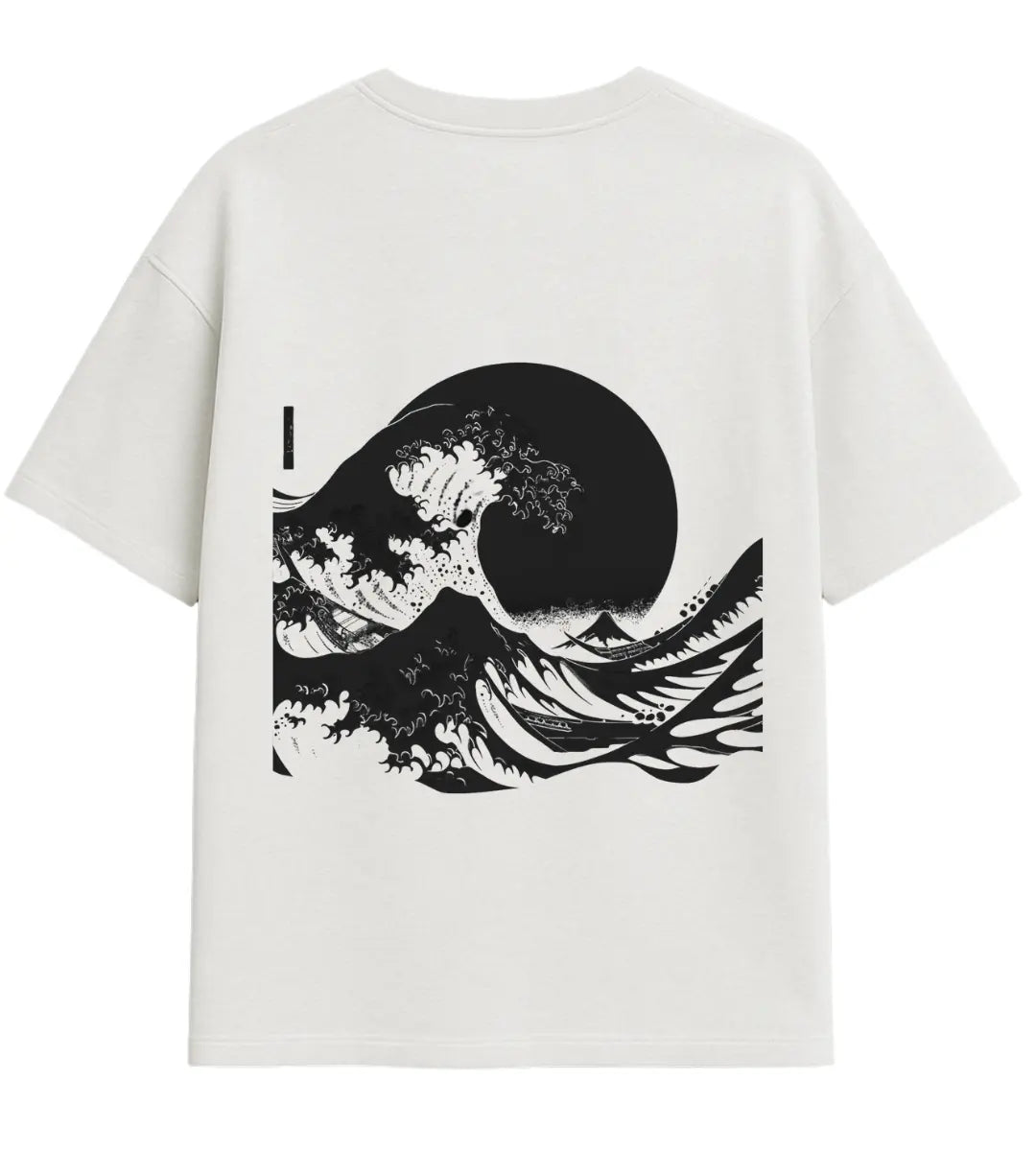 Kara Dalga Oversize T-Shirt Lorinfo