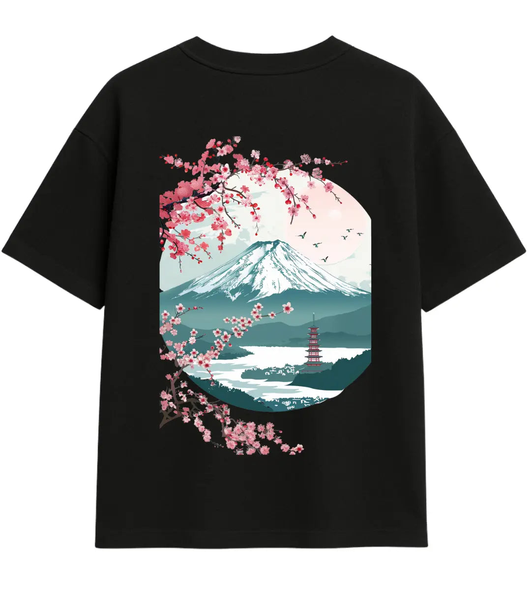 Pagoda Blossom View Oversize T-Shirt Lorinfo