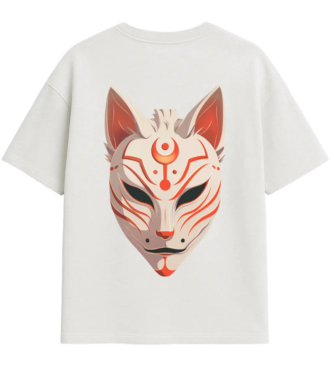 Divine Kitsune Mask Oversize T-Shirt Lorinfo