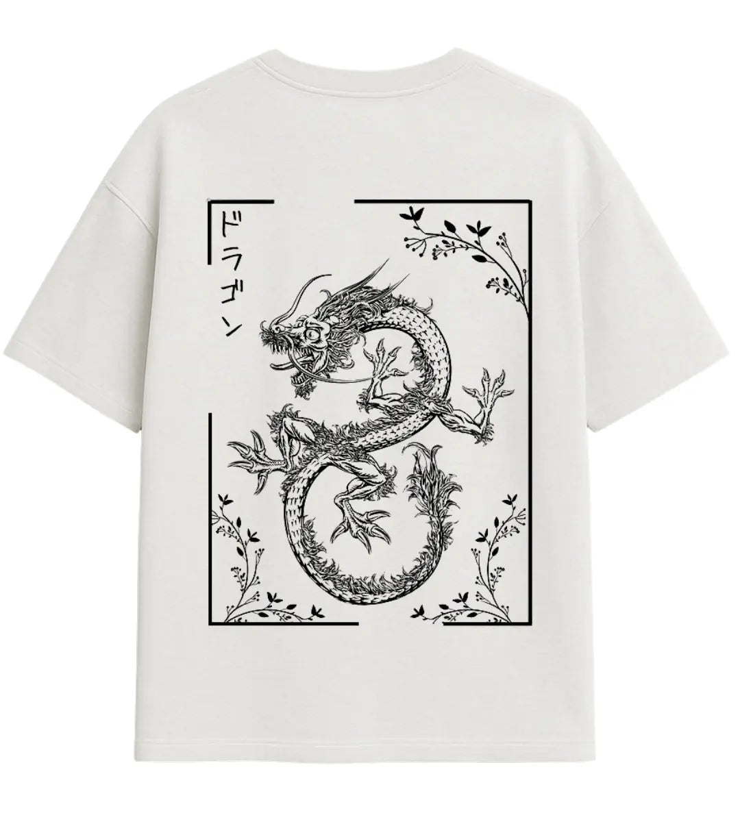 Ancient Dragon Frame Oversize T-Shirt Lorinfo