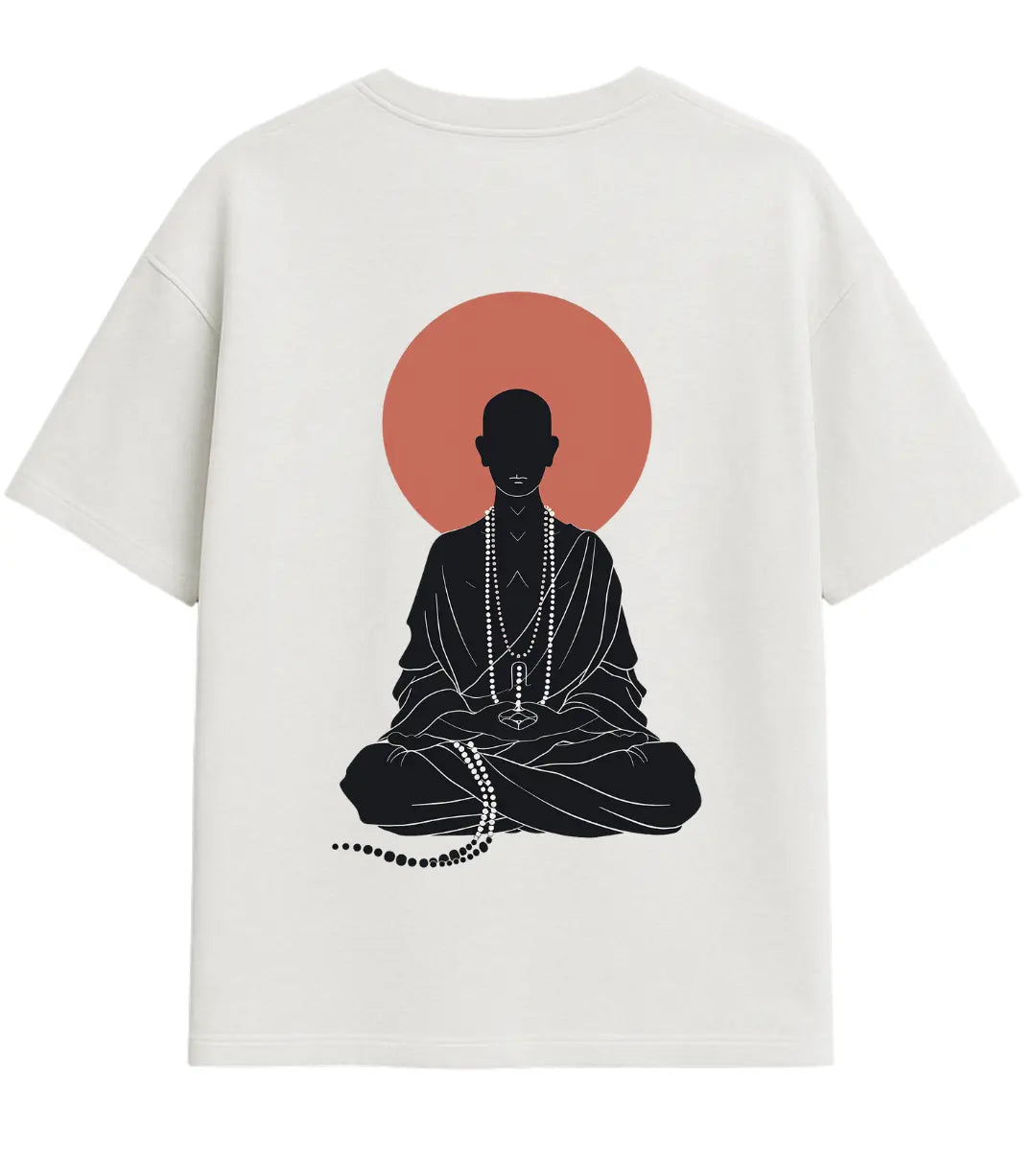 Red Sun Monk Oversize T-Shirt Lorinfo
