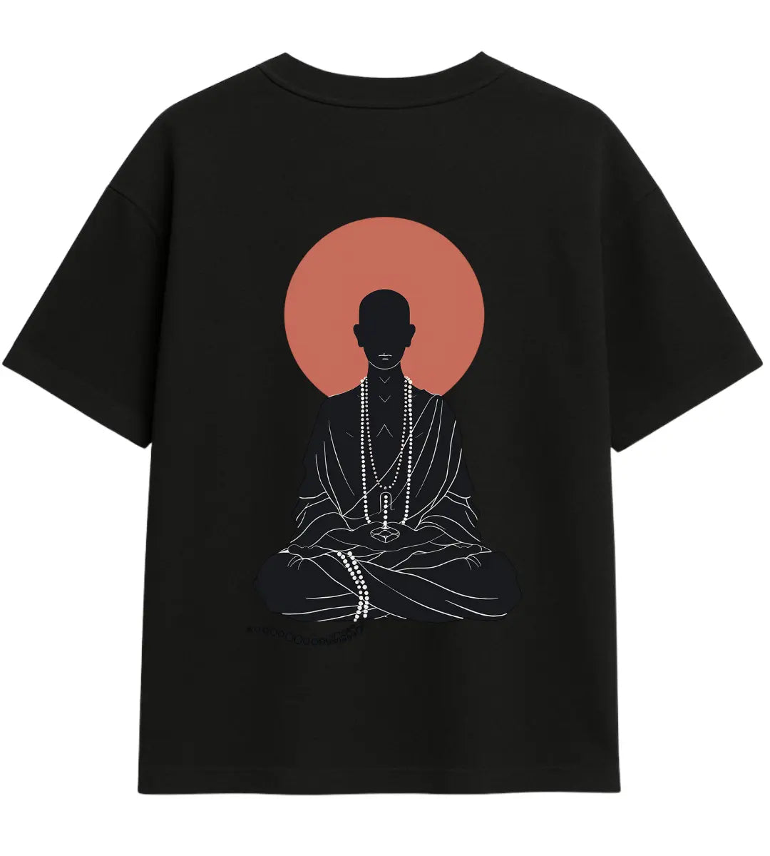 Red Sun Monk Oversize T-Shirt Lorinfo