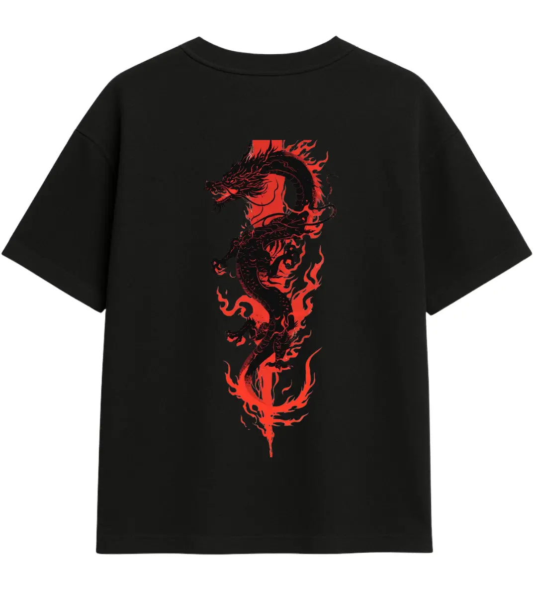 Flame Dragon Oversize T-Shirt Lorinfo