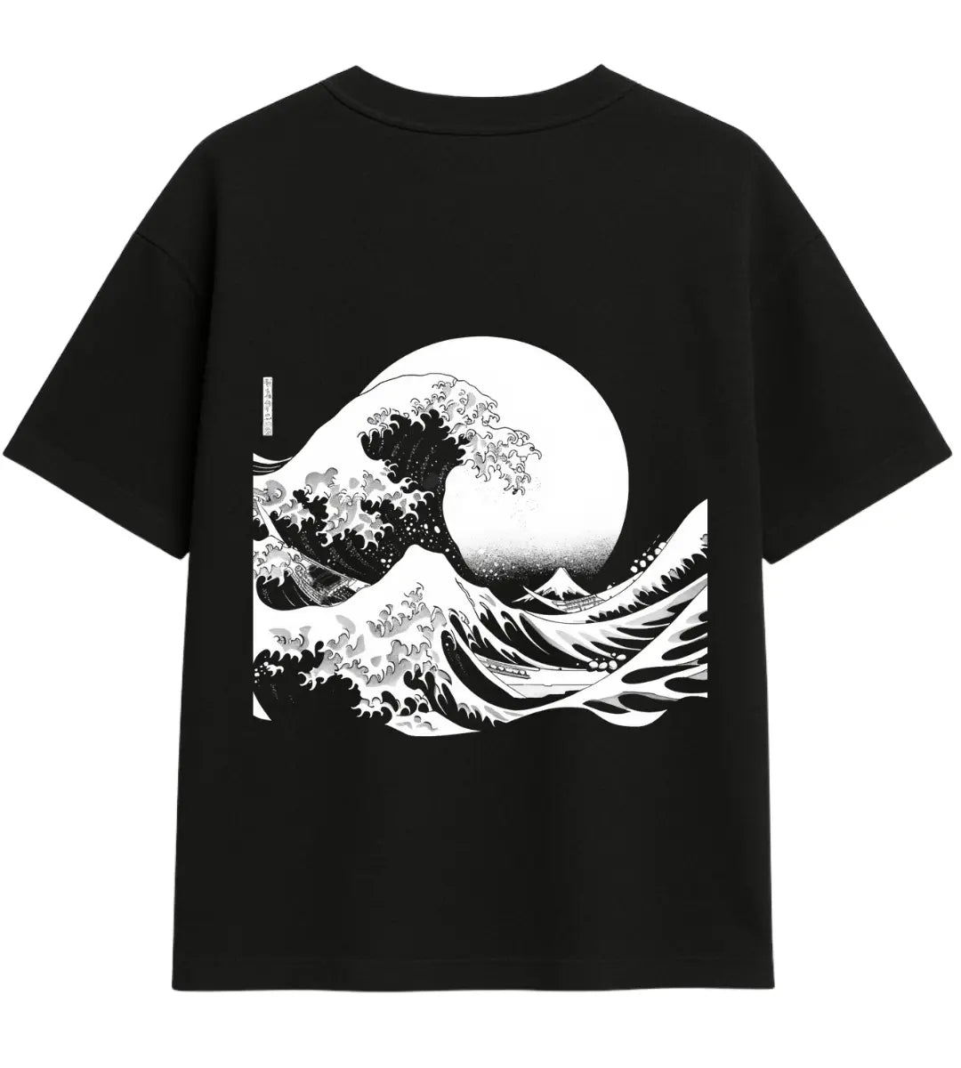 Kara Dalga Oversize T-Shirt Lorinfo