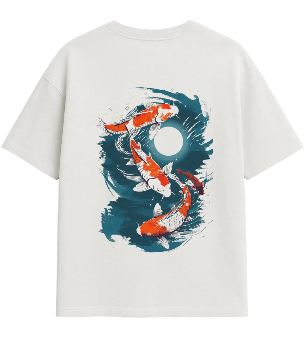 Koi Moon Flow Oversize T-Shirt Lorinfo