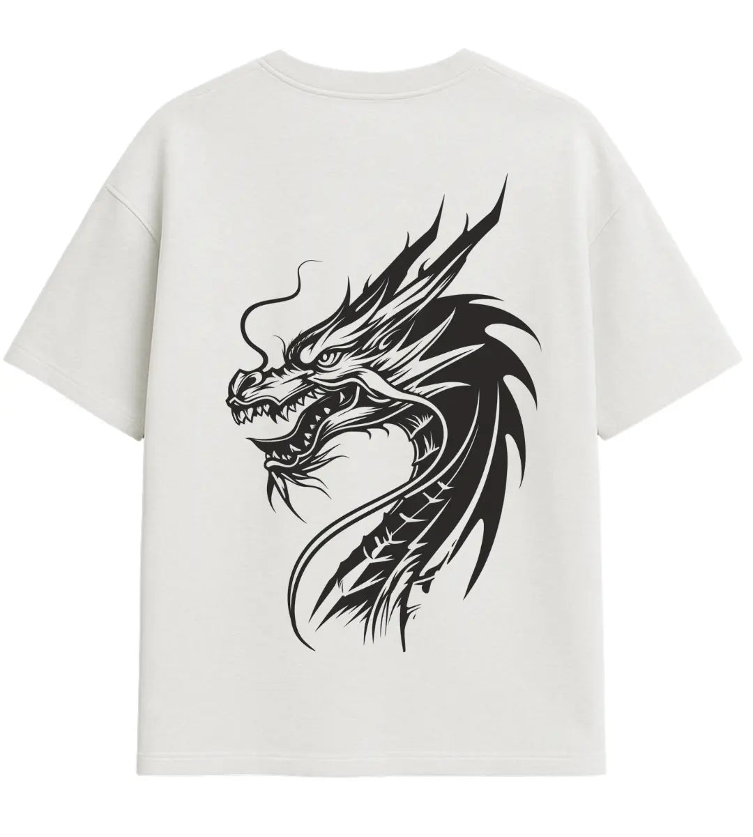 Obsidian Flame Dragon Oversize T-Shirt Lorinfo
