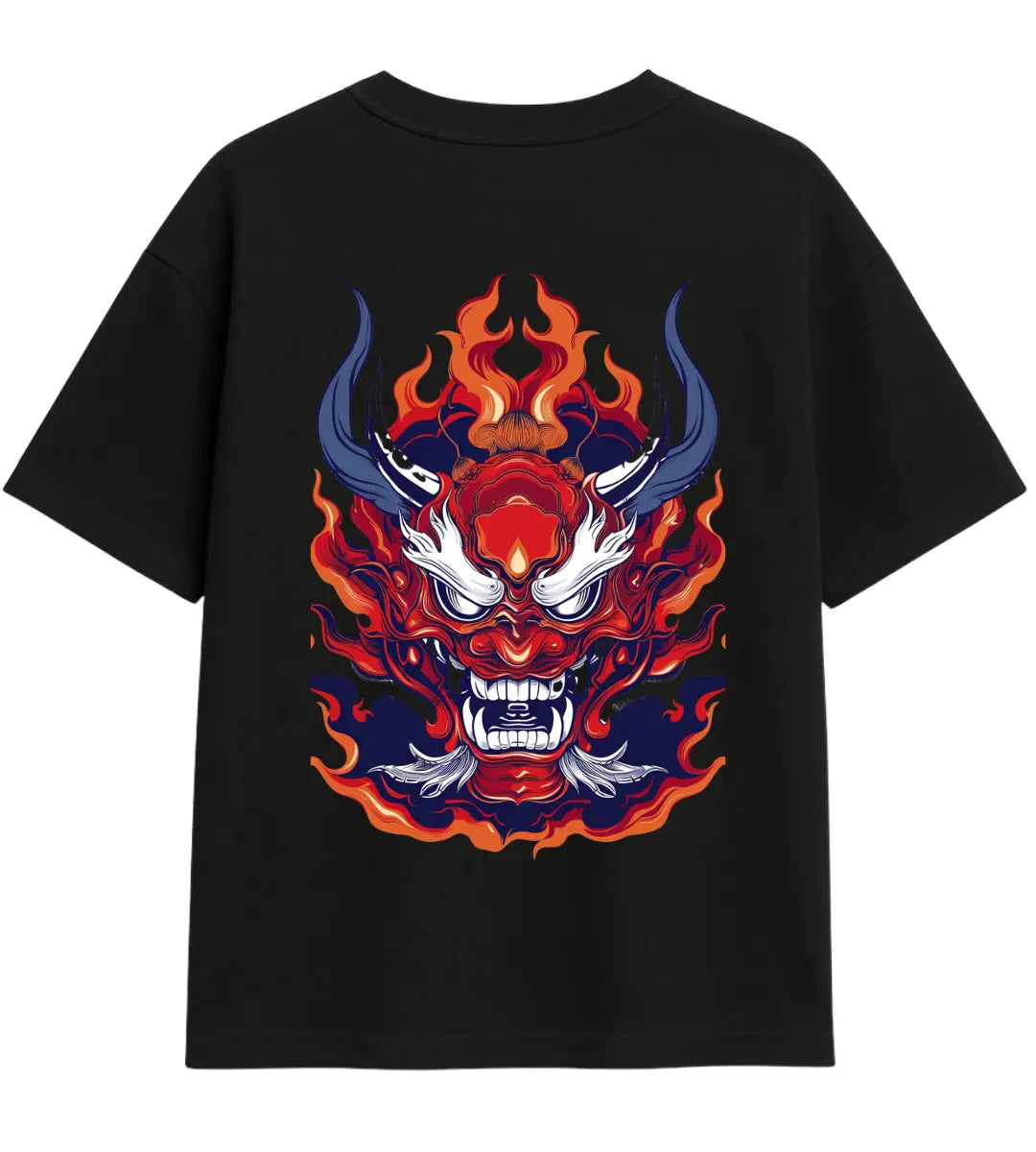 Demon Flame Oversize T-Shirt Lorinfo