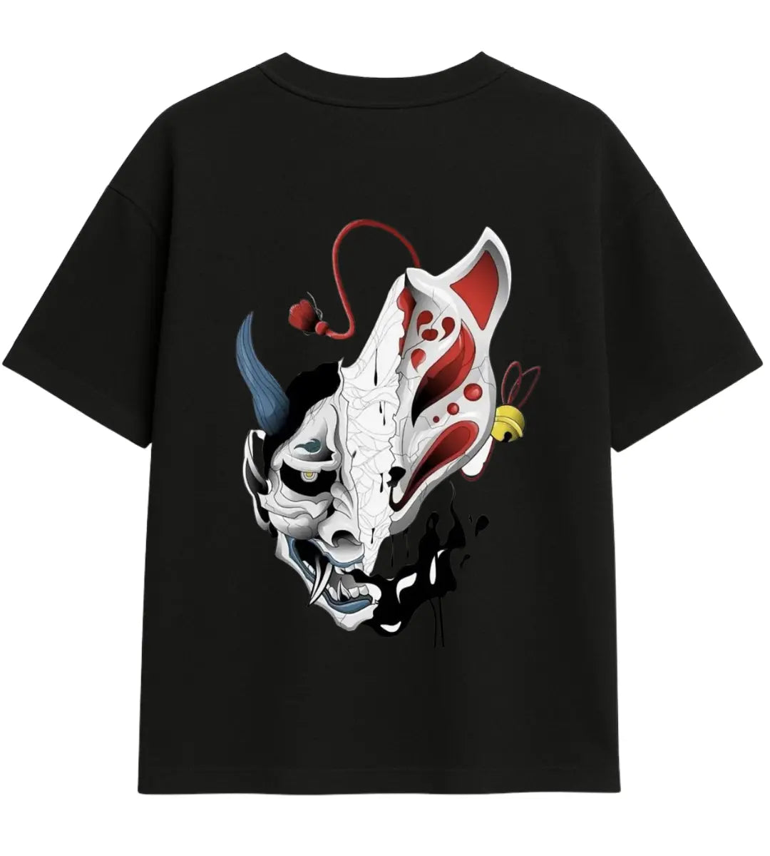 Oni & Kitsune Oversize T-Shirt Lorinfo