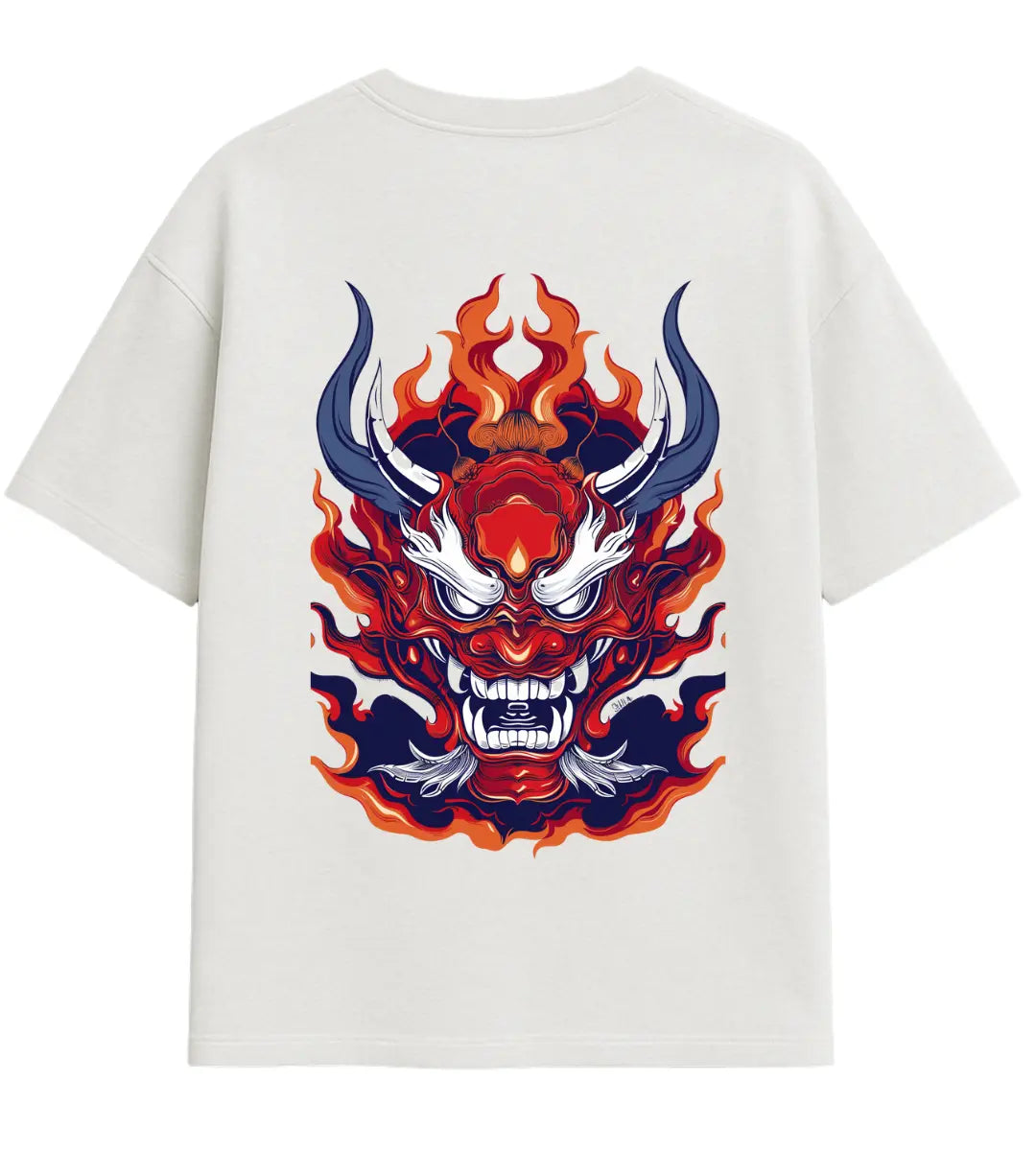 Demon Flame Oversize T-Shirt Lorinfo