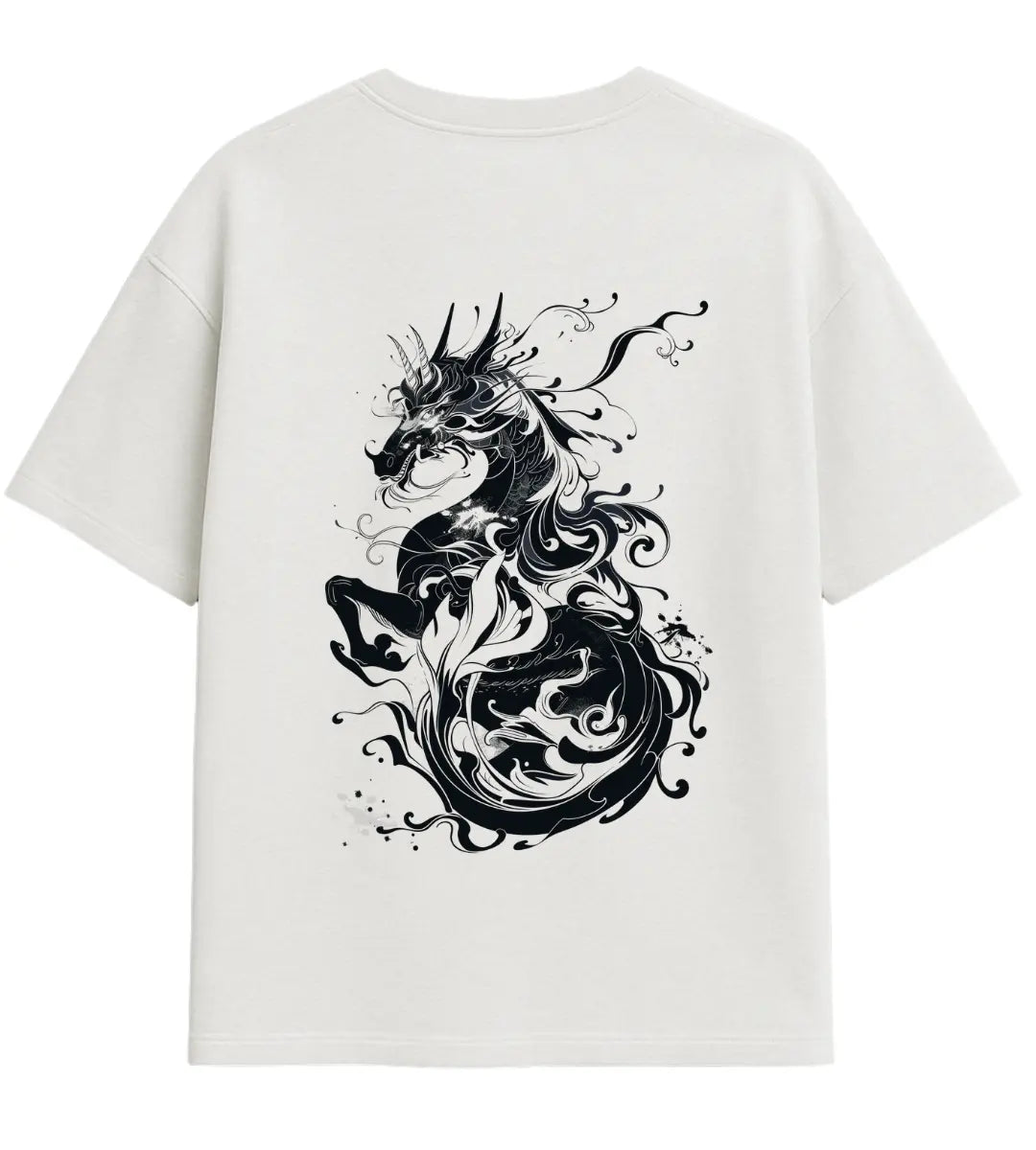 Ink Flow Kirin Oversize T-Shirt Lorinfo