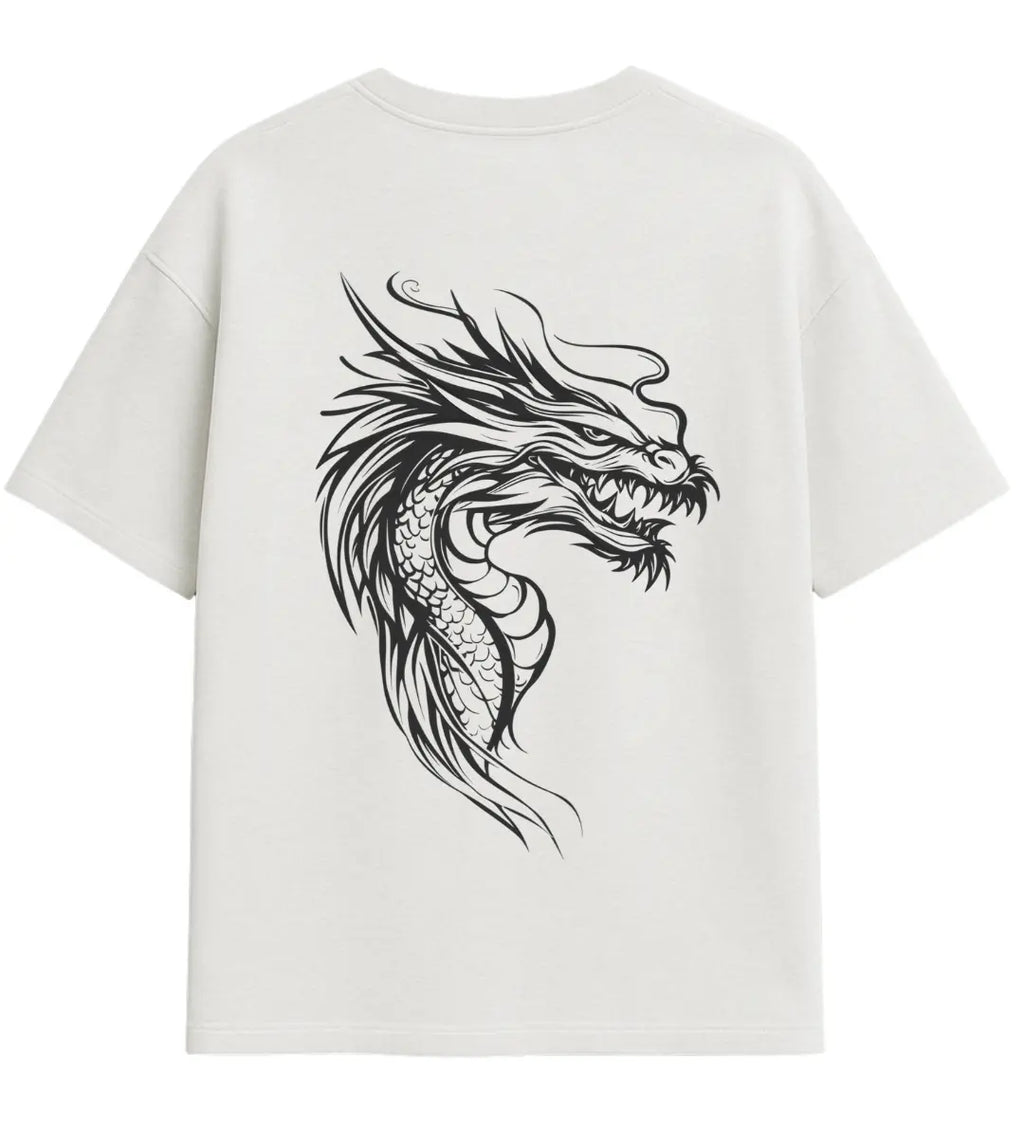 Shadow Fang Dragon Oversize T-Shirt Lorinfo