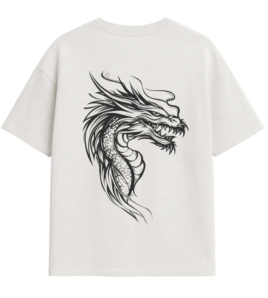 Shadow Fang Dragon Oversize T-Shirt Lorinfo