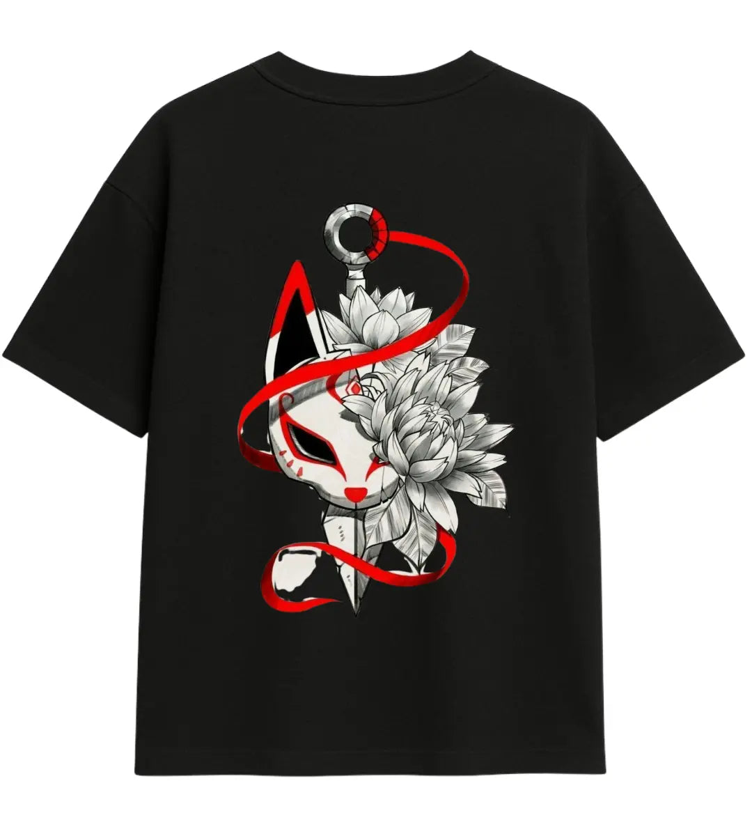Kitsune’nin Çiçeği Oversize T-Shirt Lorinfo