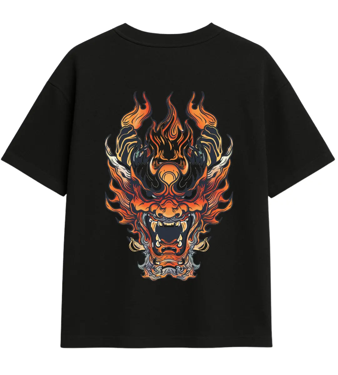 Fire Oni Oversize T-Shirt Lorinfo