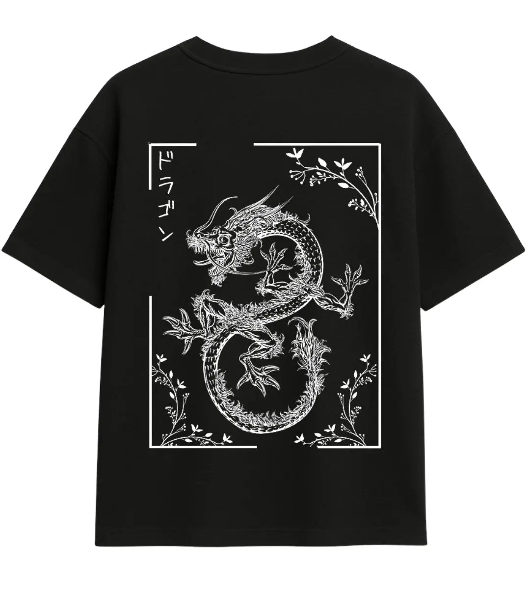 Ancient Dragon Frame Oversize T-Shirt Lorinfo