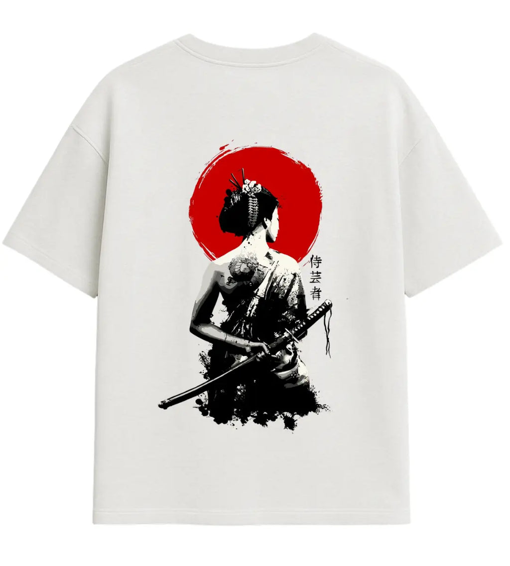 Warrior Geisha Sun Oversize T-Shirt Lorinfo