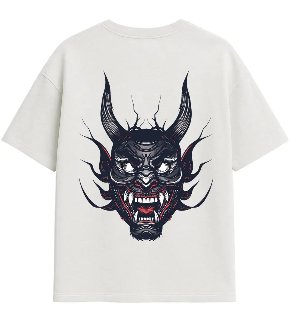 Shadow Oni Mask Oversize T-Shirt Lorinfo