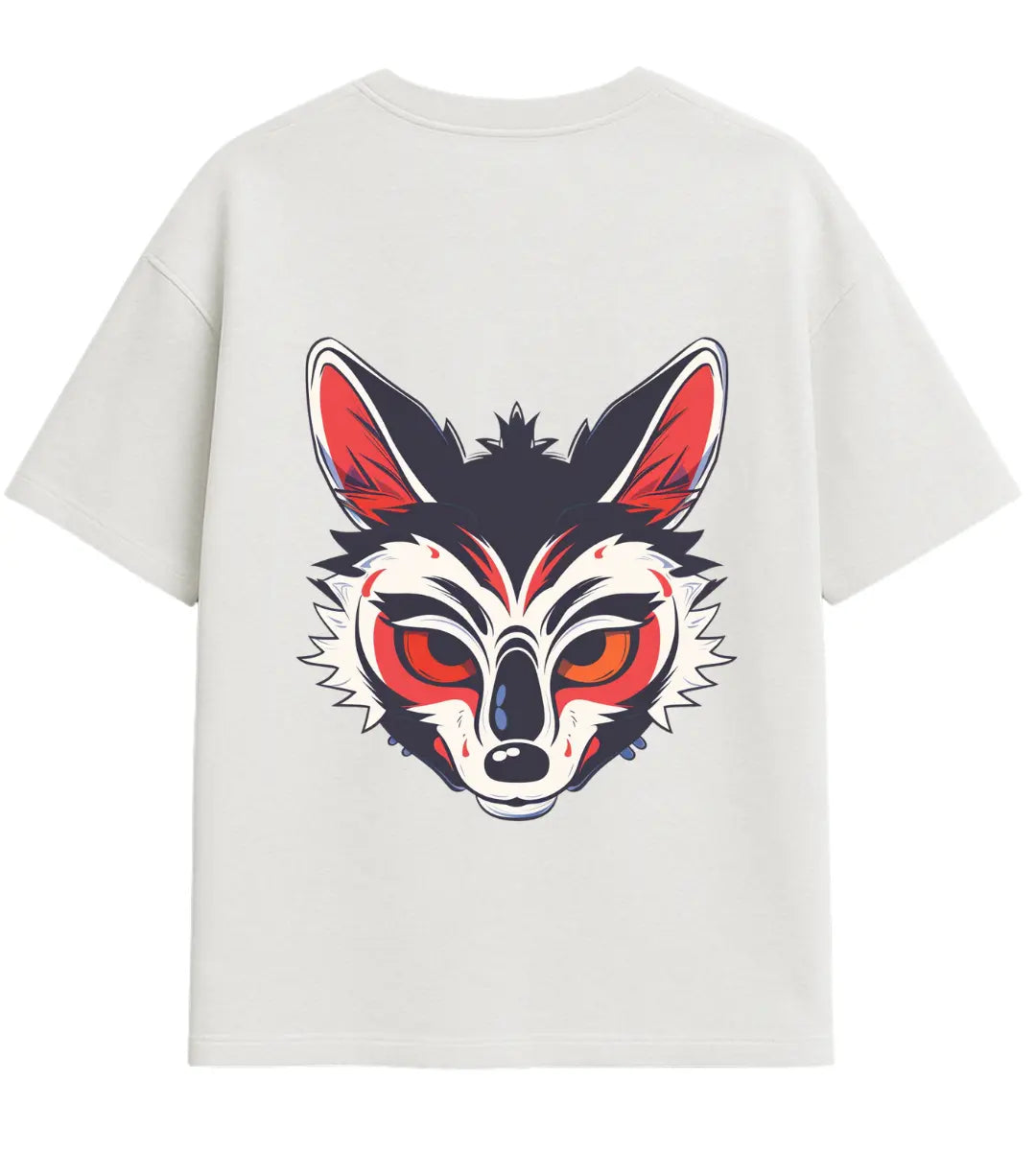 Ateş Göz Kitsune Oversize T-Shirt Lorinfo