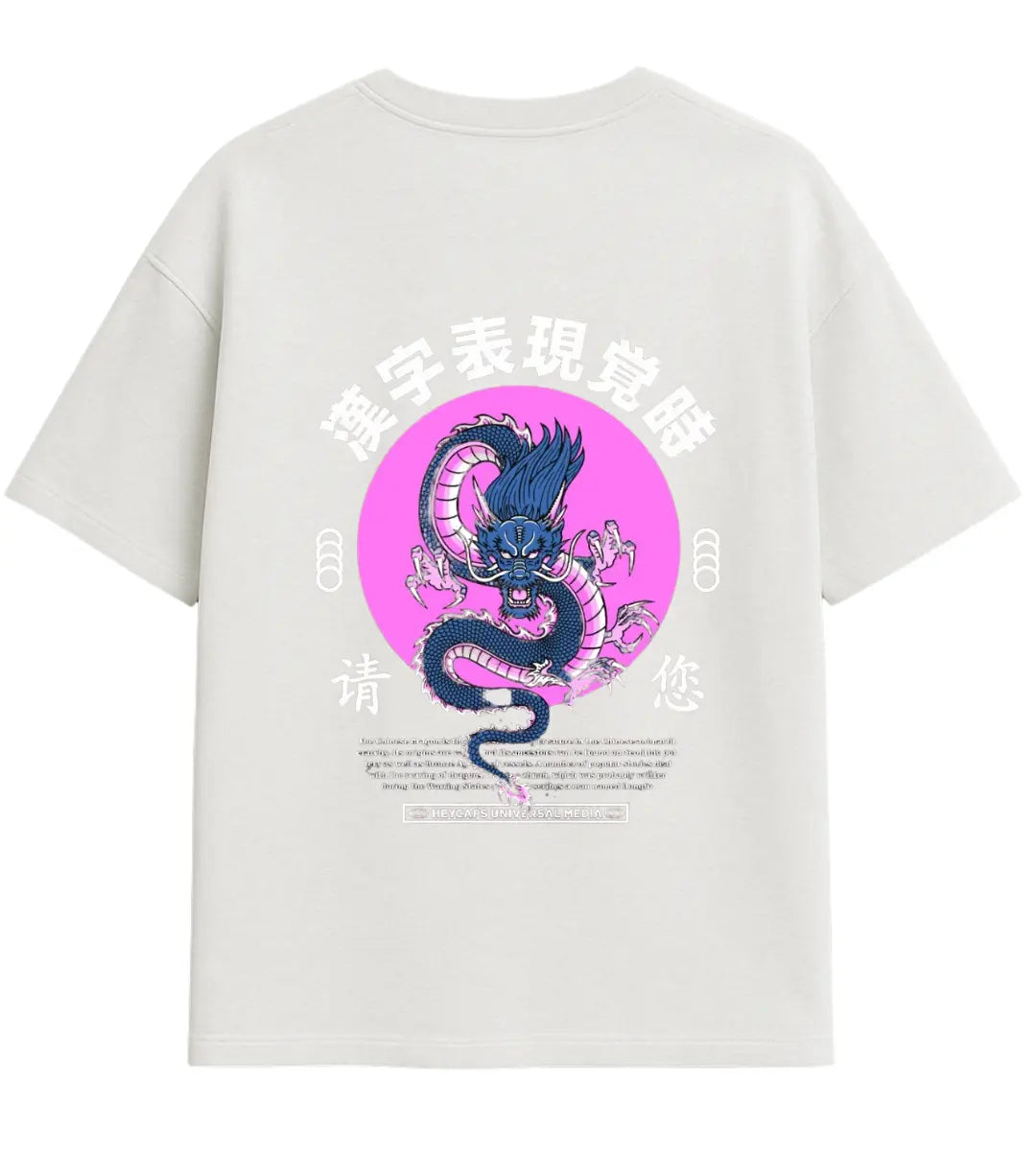 Neon Dragon Oversize T-Shirt Lorinfo
