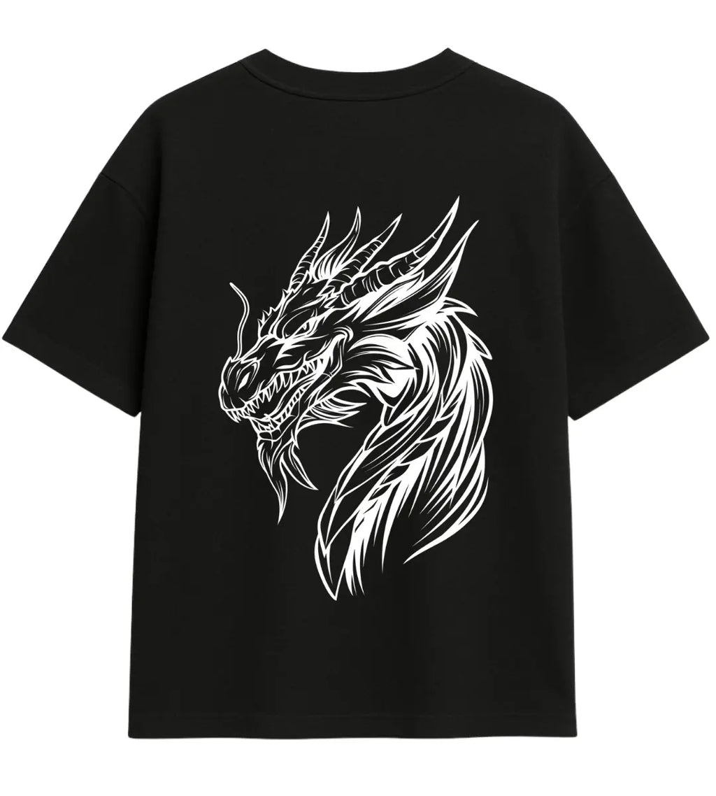 Steel Horn Dragon Oversize T-Shirt Lorinfo