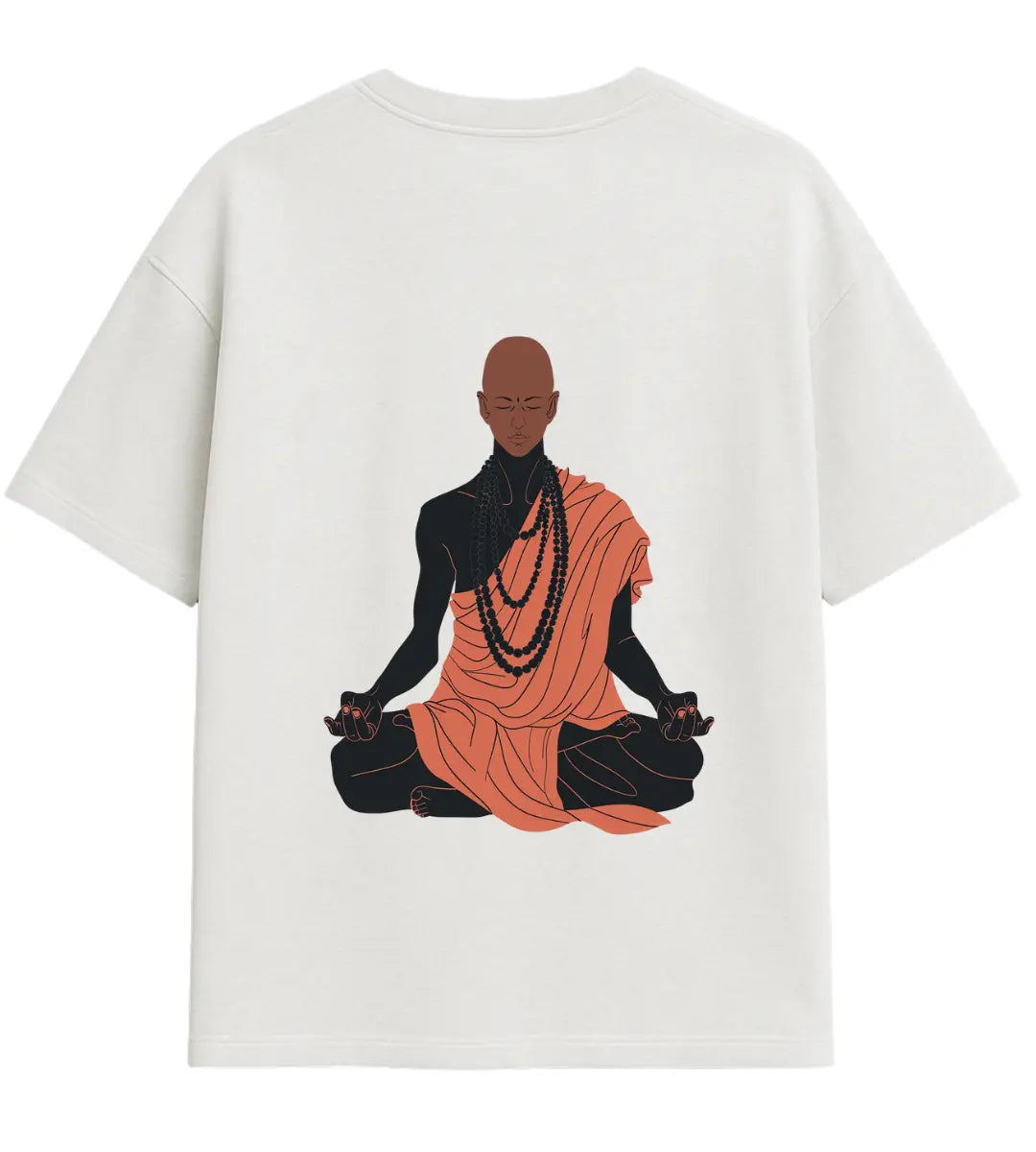 Zen Flame Monk Oversize T-Shirt Lorinfo