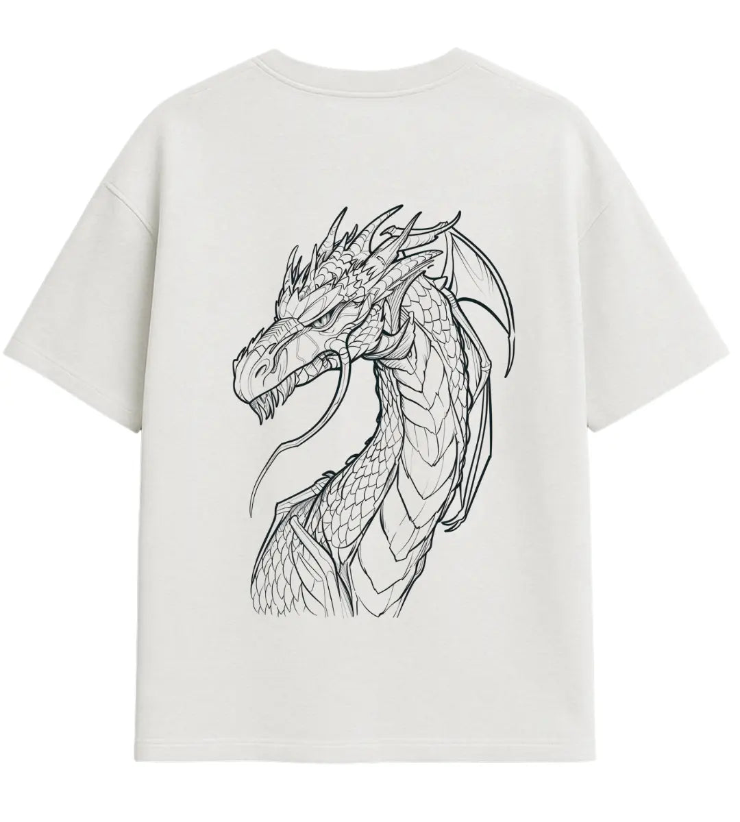 Ancient Scales Dragon Oversize T-Shirt Lorinfo