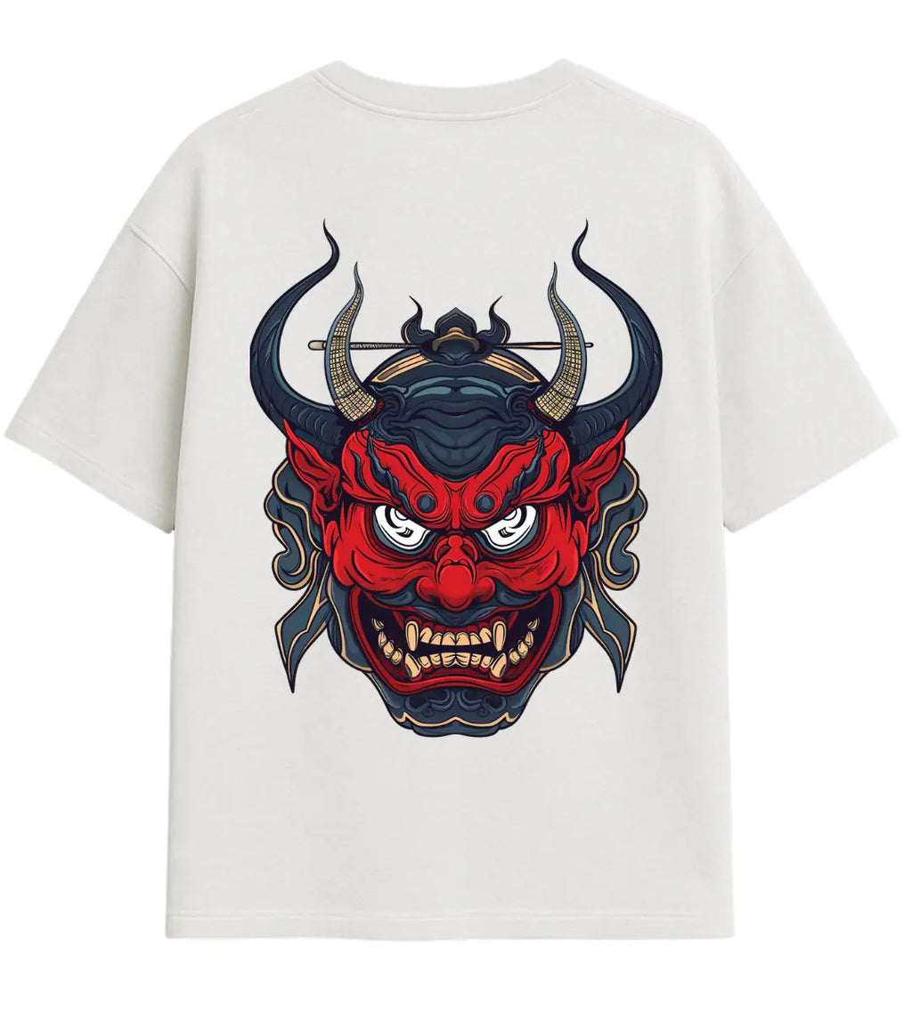 Red Oni Rage Oversize T-Shirt Lorinfo