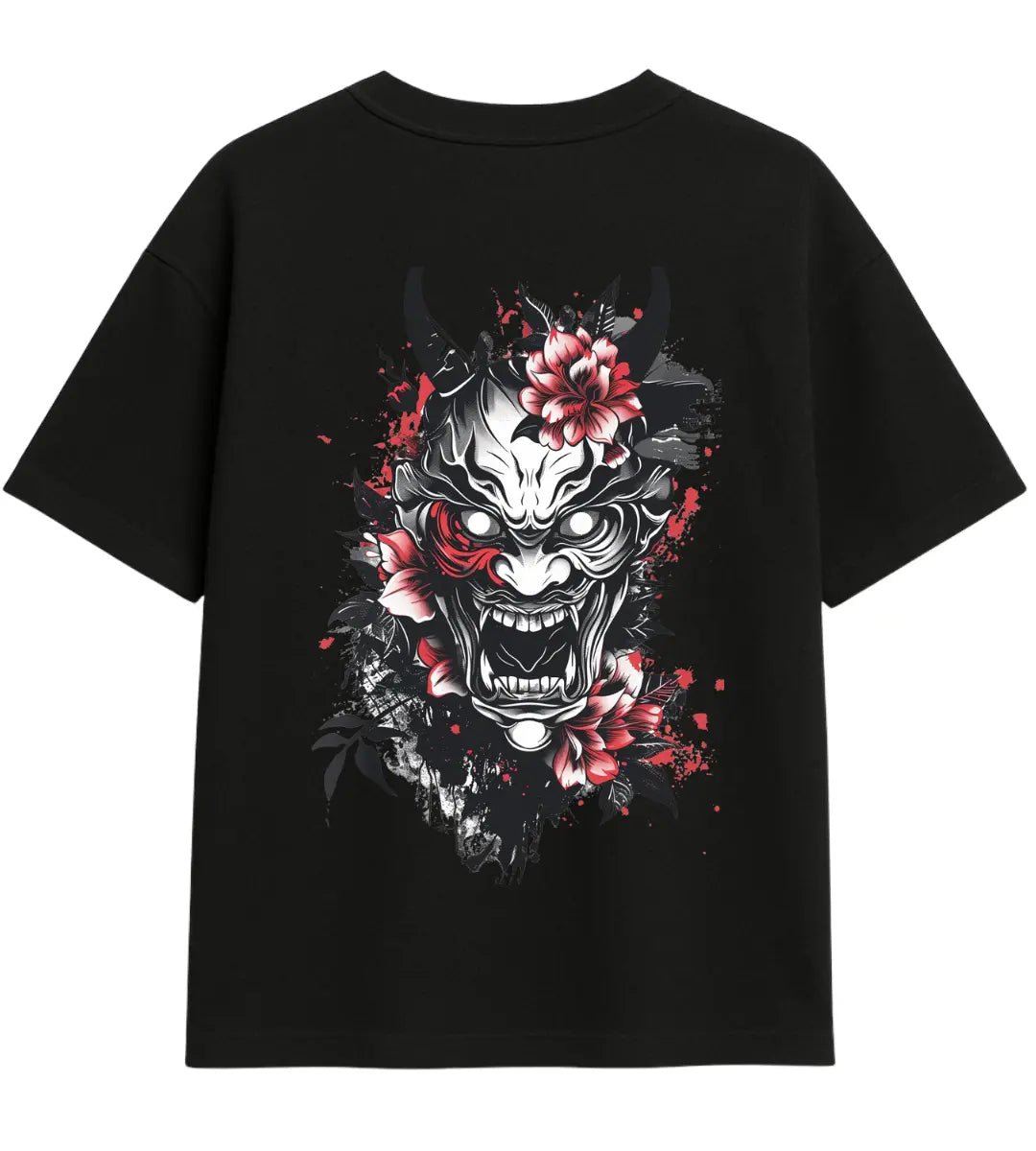 Bloody Blossom Oni Oversize T-Shirt Lorinfo